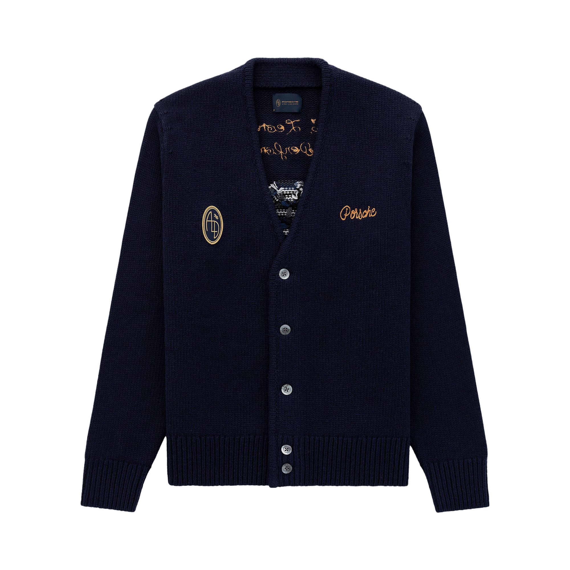 AIMÉ LEON DORE AIMÉ LEON DORE X PORSCHE 356 CARDIGAN 'NAVY BLAZER'