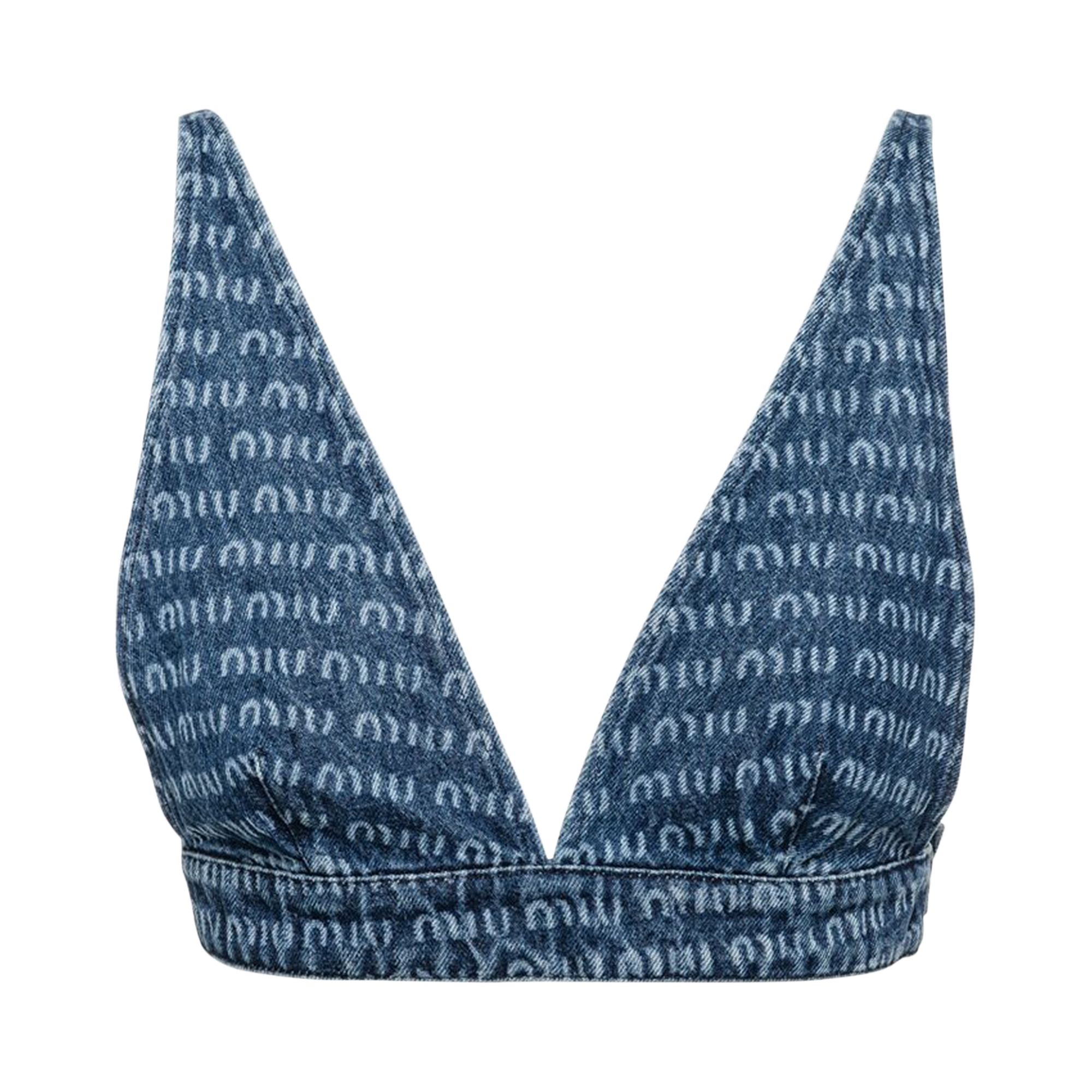 Pre-owned Miu Miu Single-breasted Tweed Top 'navy' | Blue | Women's Size 40