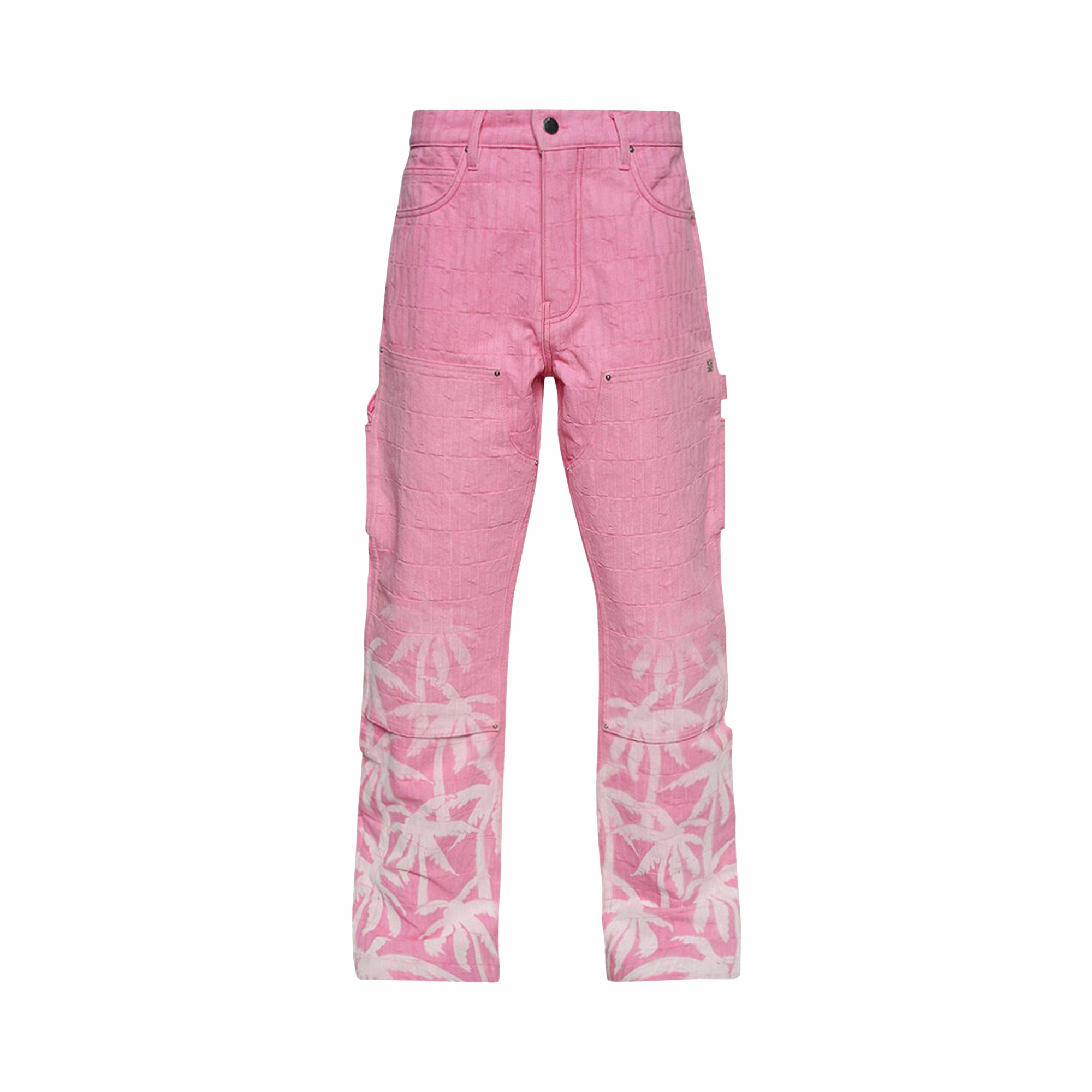 Pre-owned Amiri Palm Tree Carpenter Pants 'pink'