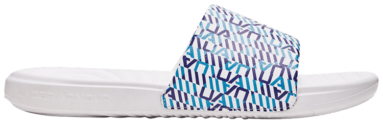 Under Armour Ansa Graphic Slide Blue Mirage Monogram