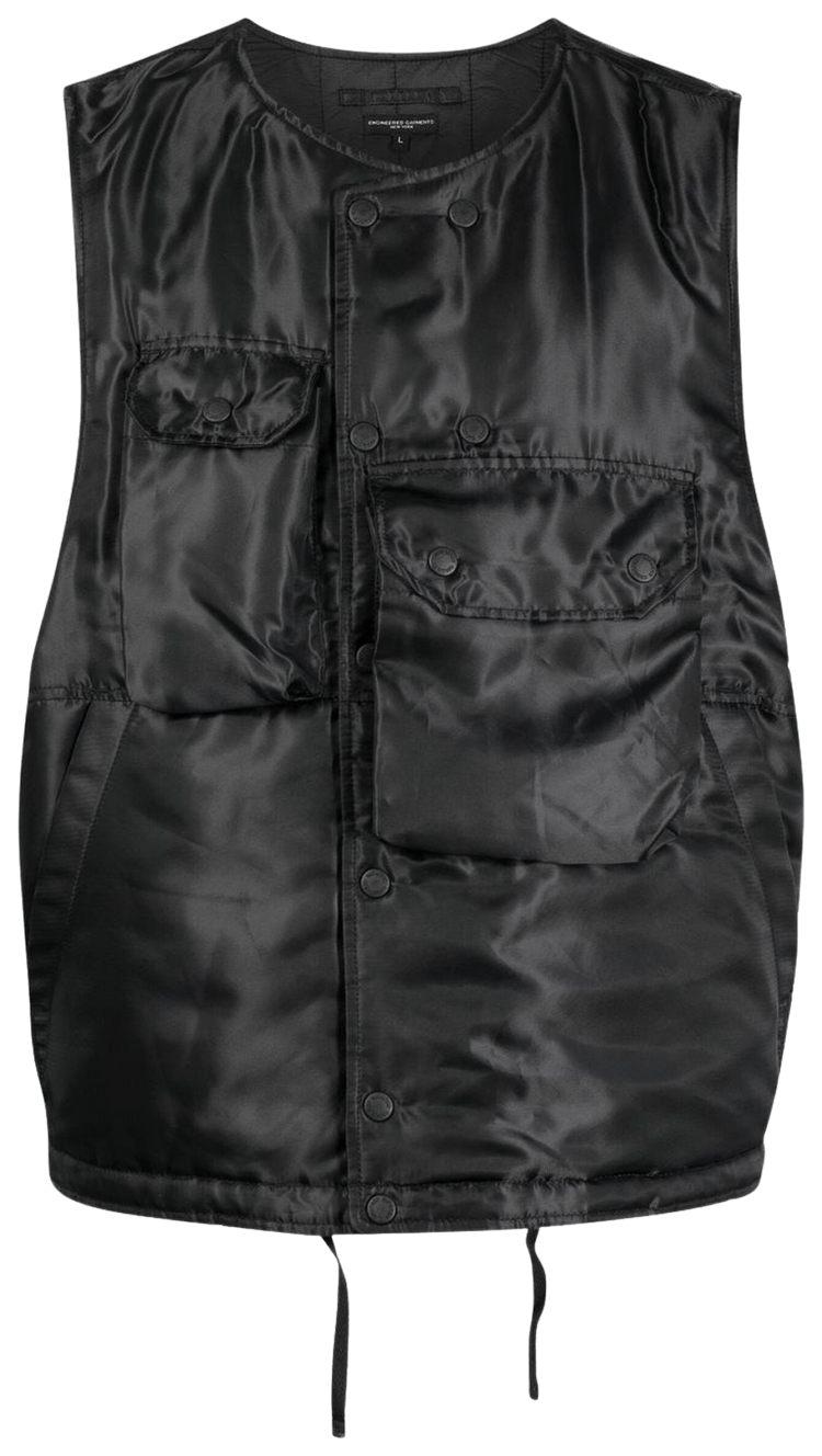 Engineered Garments Polyester Pilot Twill Cover Vest Black