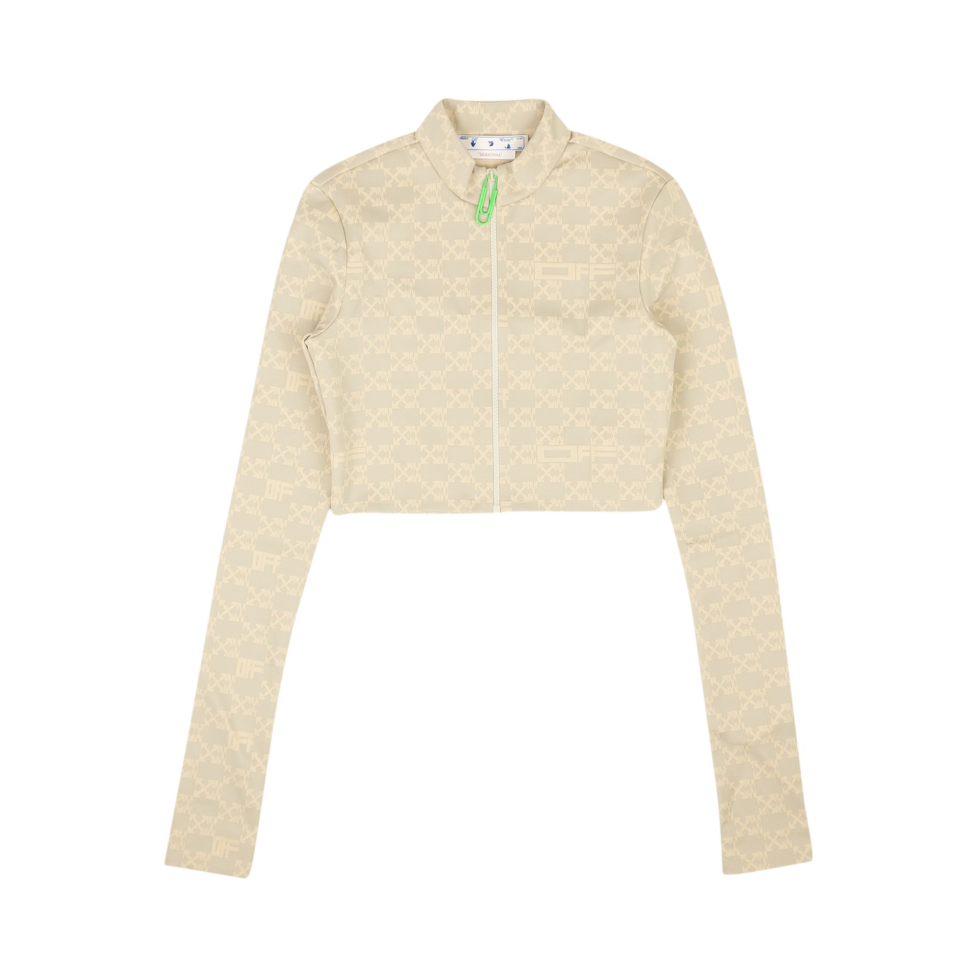 Off-White Mono Track Top 'Green' | Women's Size 40