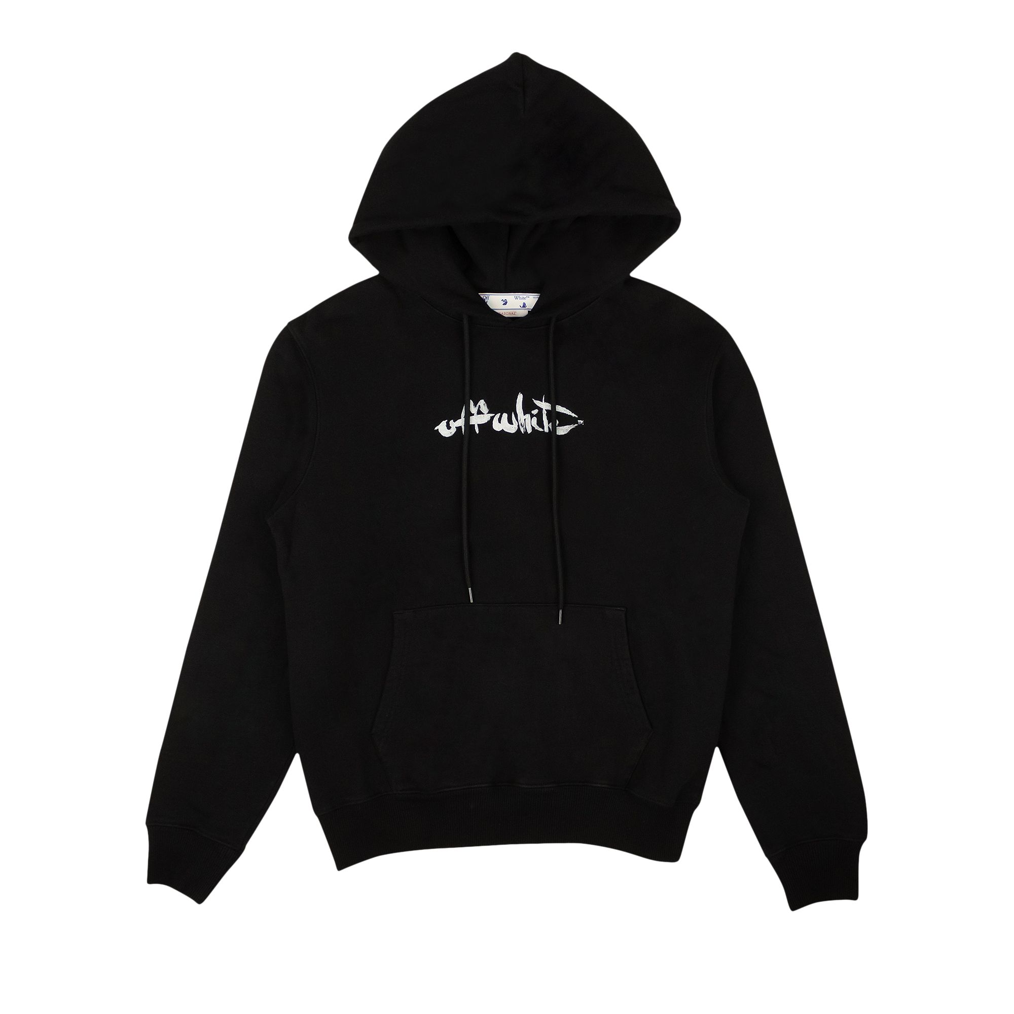 Off-White Paint Arrow Slim Hoodie 'Black/White' | Men's Size L