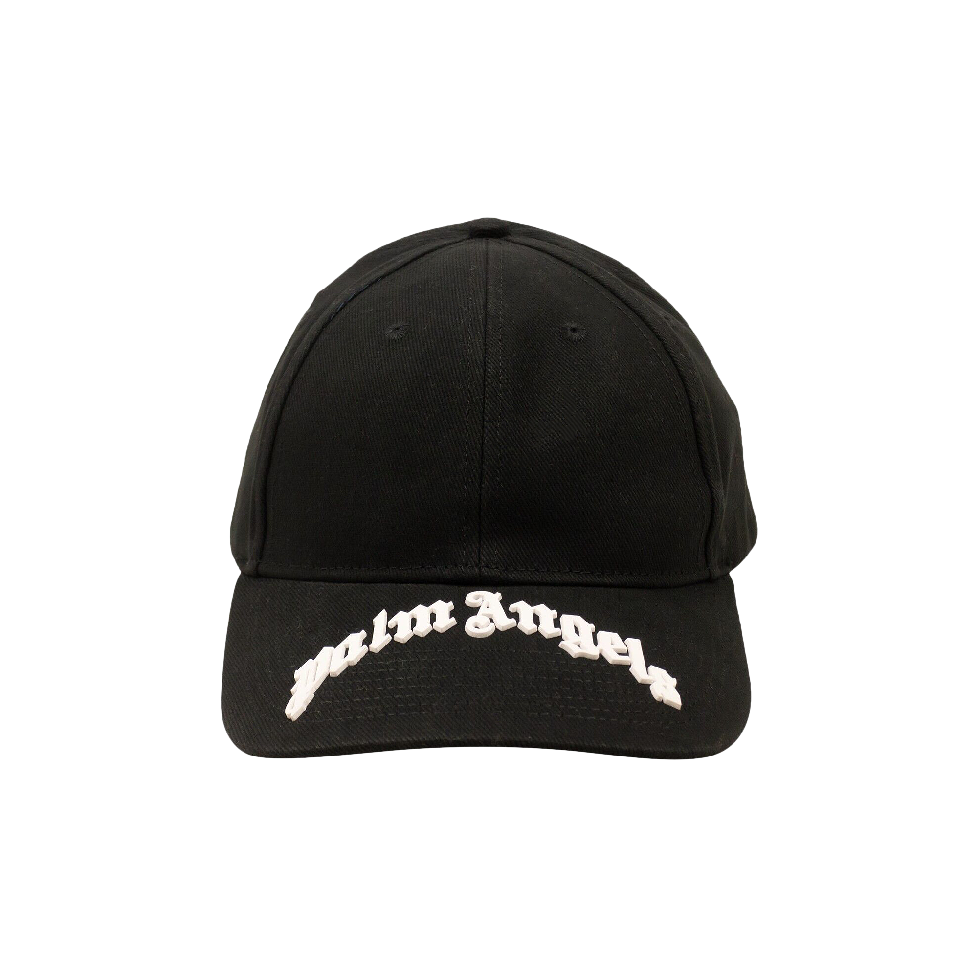 Pre-owned Palm Angels Curved Logo Cap 'black/white'