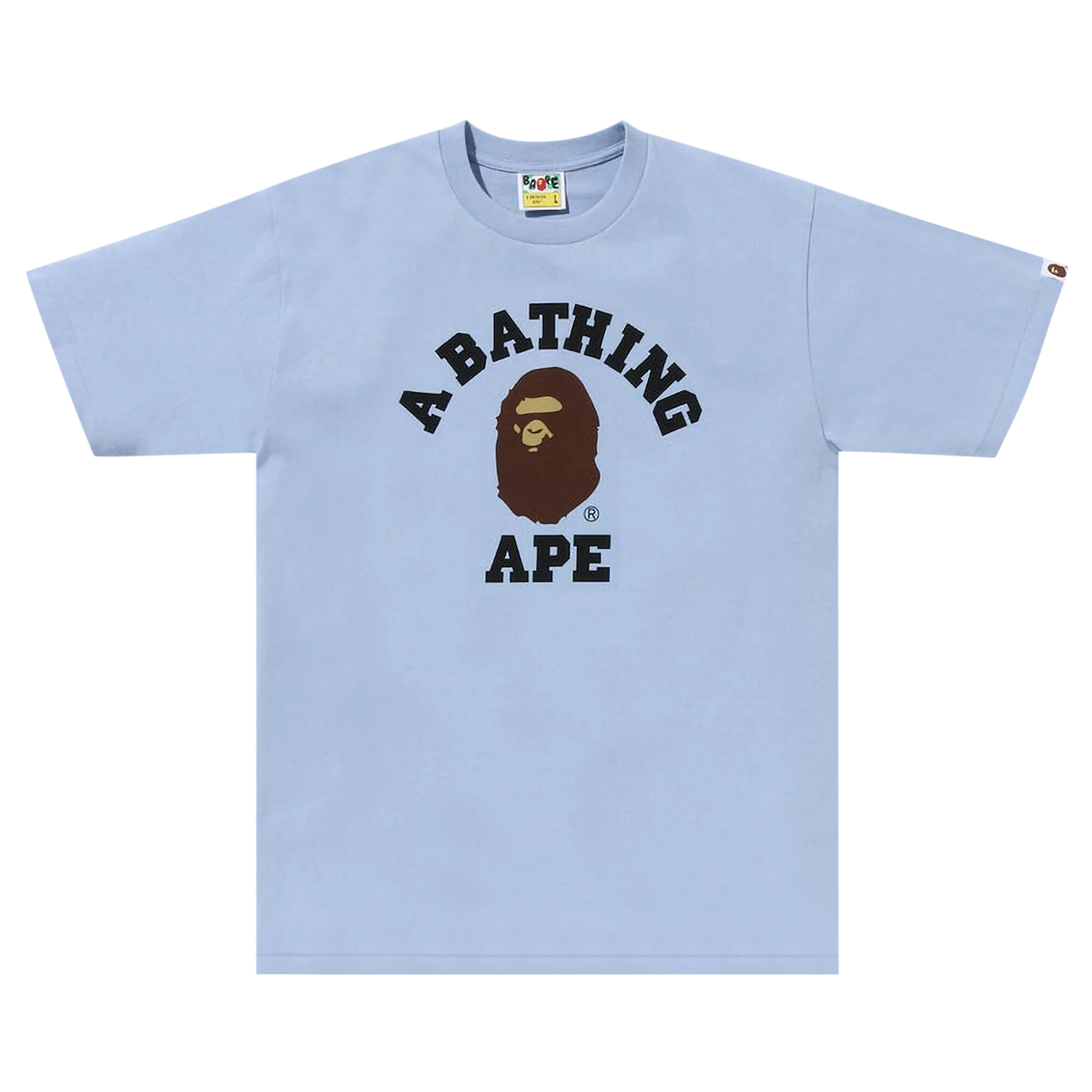 Pre-owned Bape Pigment College Tee 'sax' In Blue