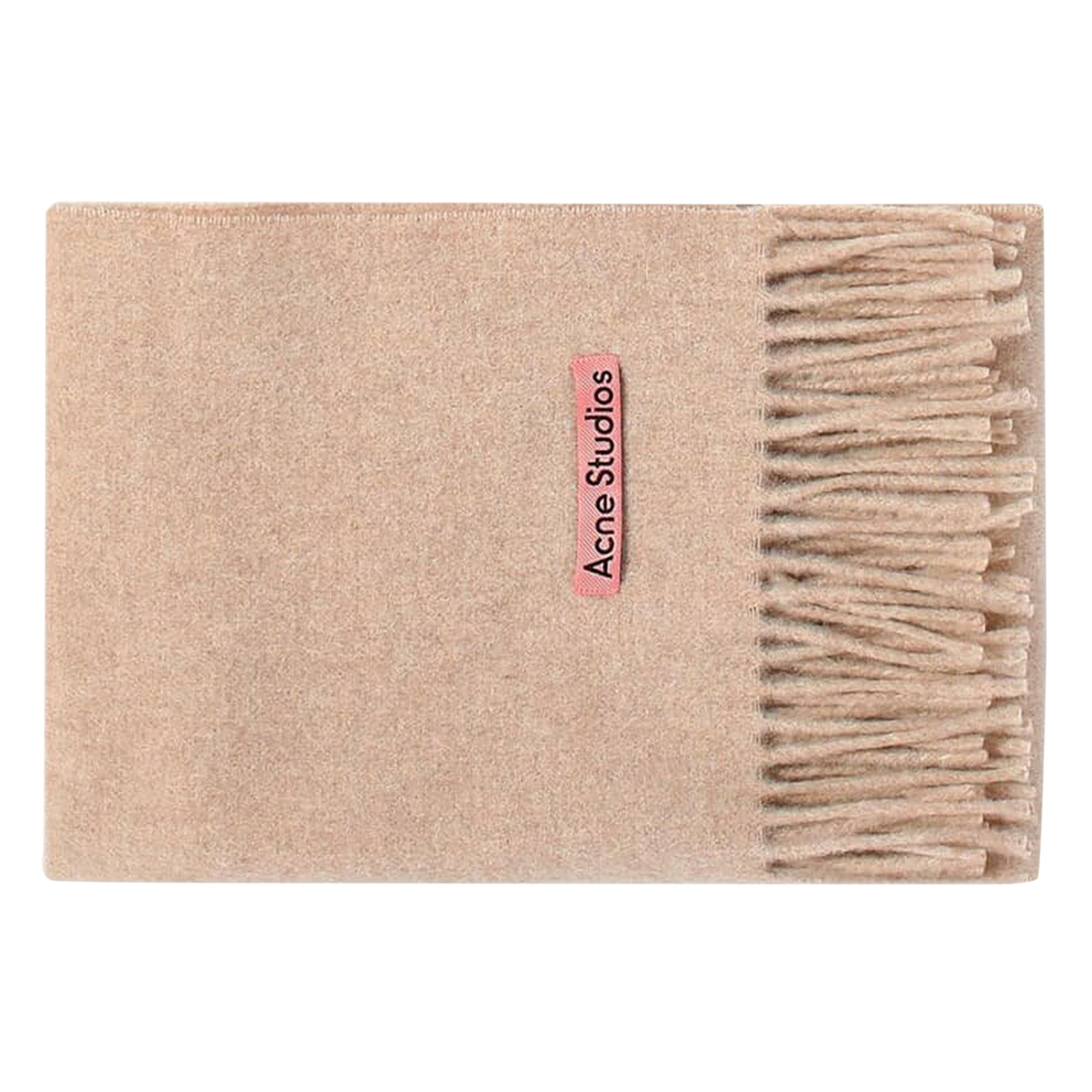 Pre-owned Acne Studios Fringe Wool Scarf 'oatmeal Melange' | Cream | Men's Size Onesize In White