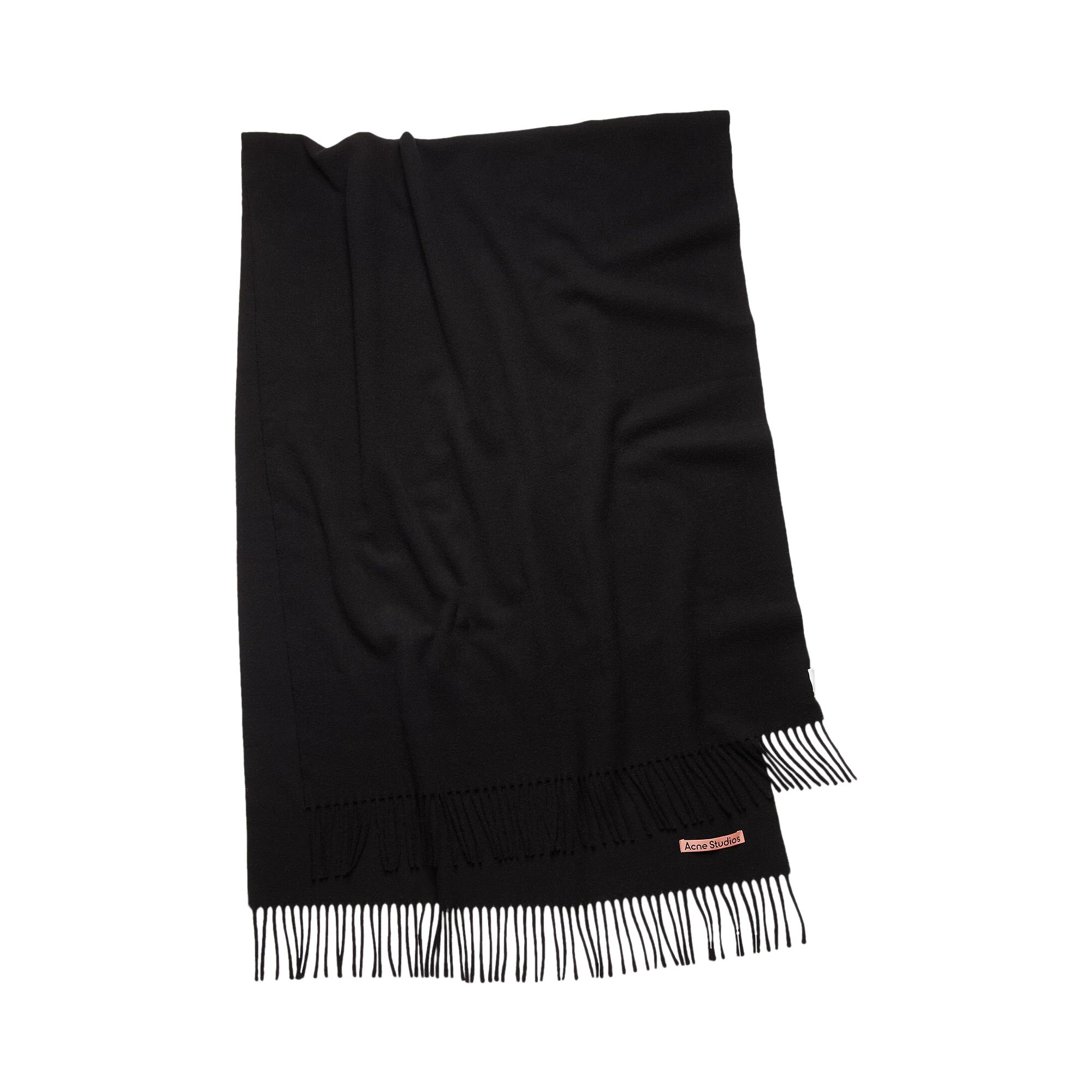 Pre-owned Acne Studios Fringe Wool Scarf 'black'