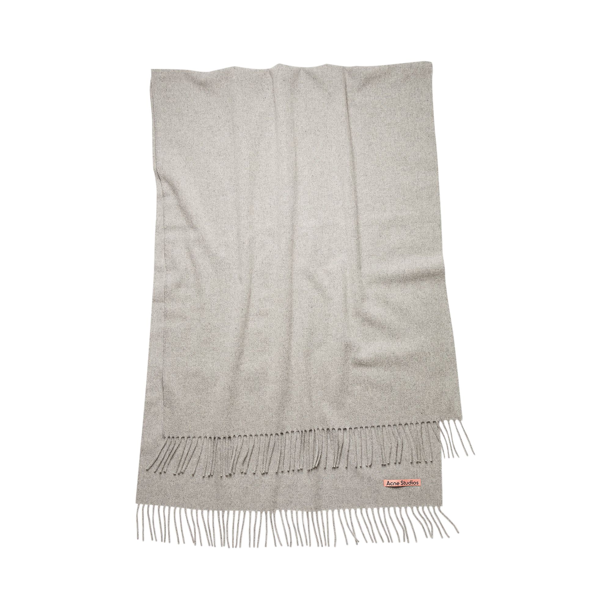 Pre-owned Acne Studios Fringe Wool Scarf 'grey Melange'