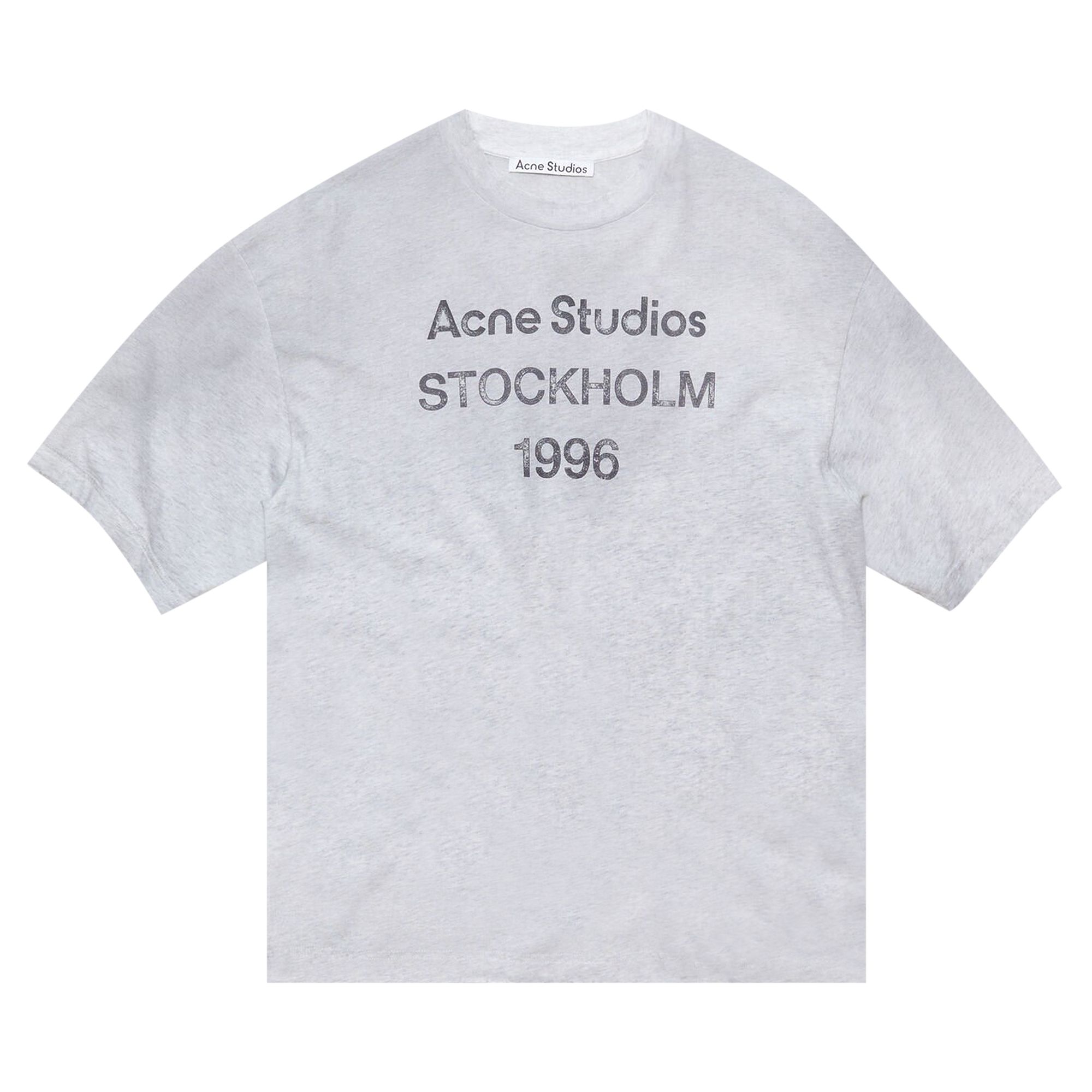 Pre-owned Acne Studios Logo T-shirt 'grey Melange' | Men's Size Xl In Gray