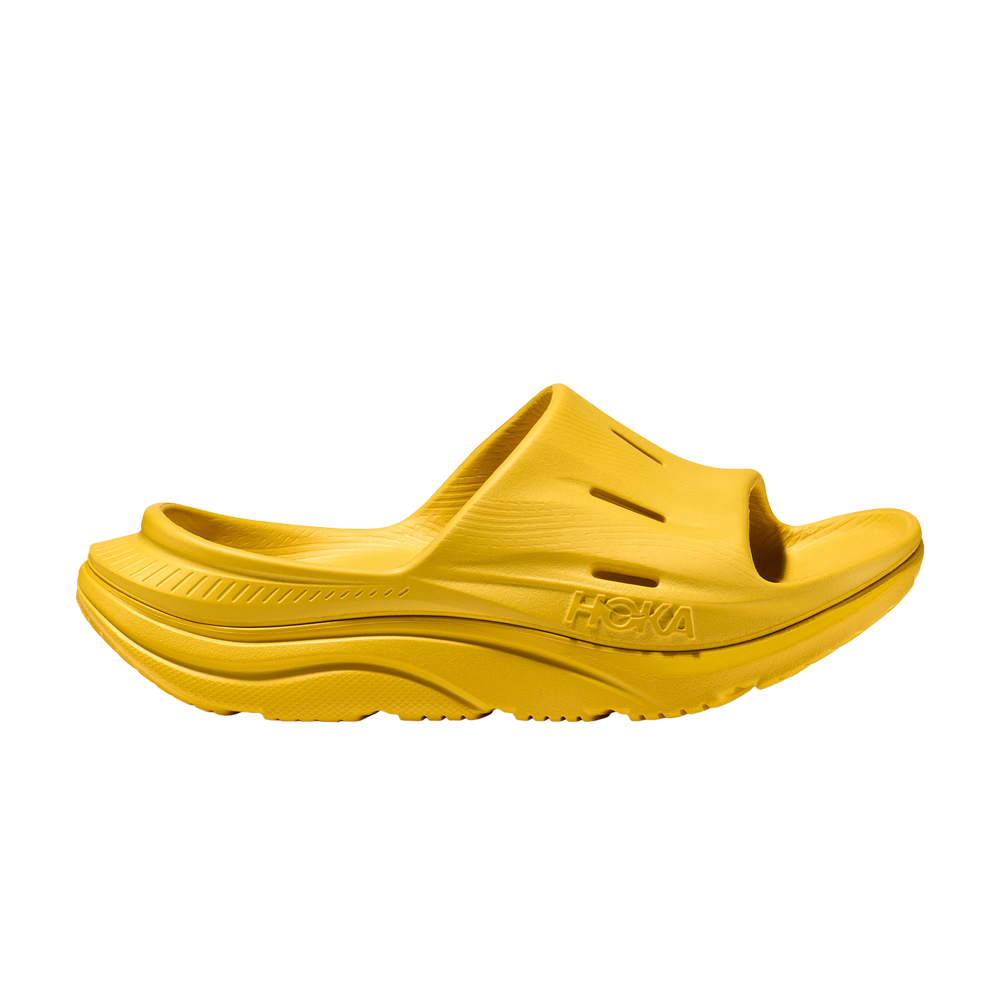 Pre-owned Hoka One One Ora Recovery Slide 3 'passion Fruit' In Yellow
