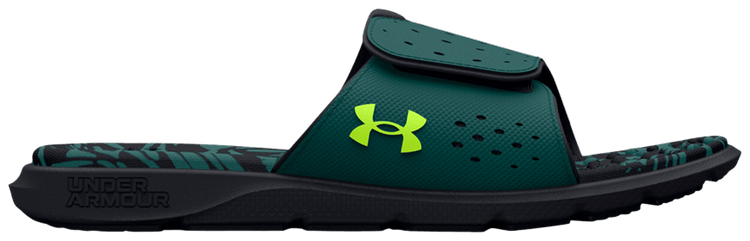 Under Armour Wmns Ignite Pro Graphic Footbed Slide Coastal Teal Floral