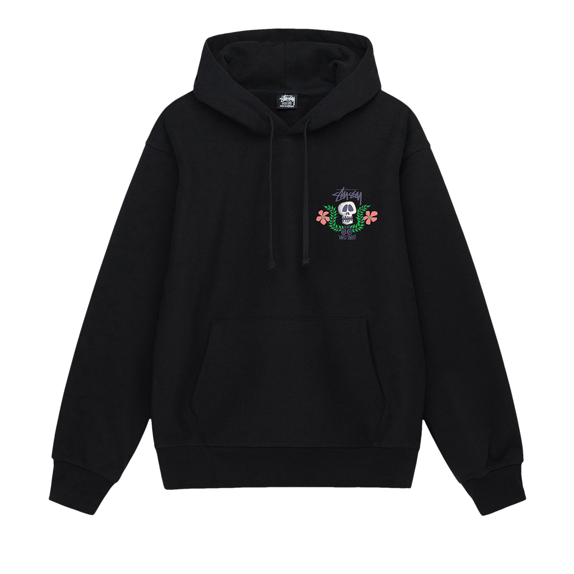 Pre-owned Stussy Skull Crest Hoodie 'black'