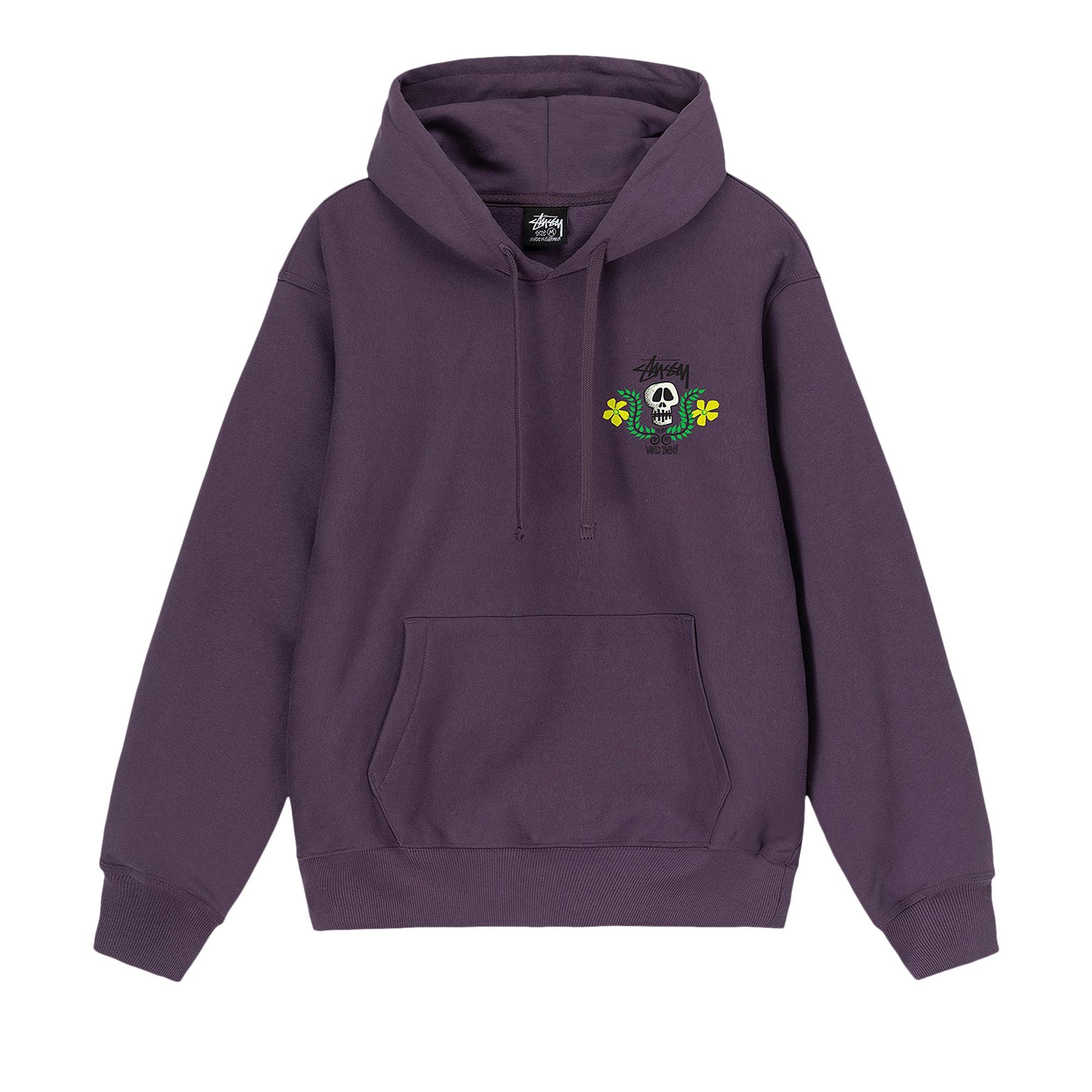 Pre-owned Stussy Skull Crest Hoodie 'grape' In Purple