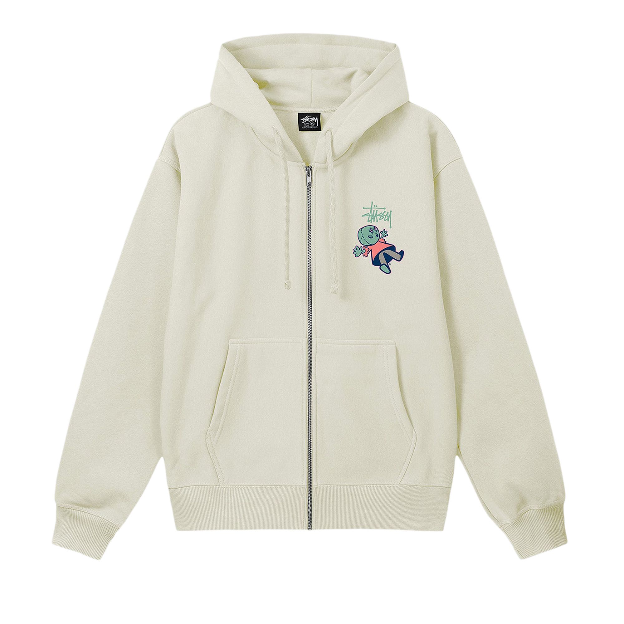 Stussy Dollie Zip Hoodie 'Stone' | Cream | Men's Size M