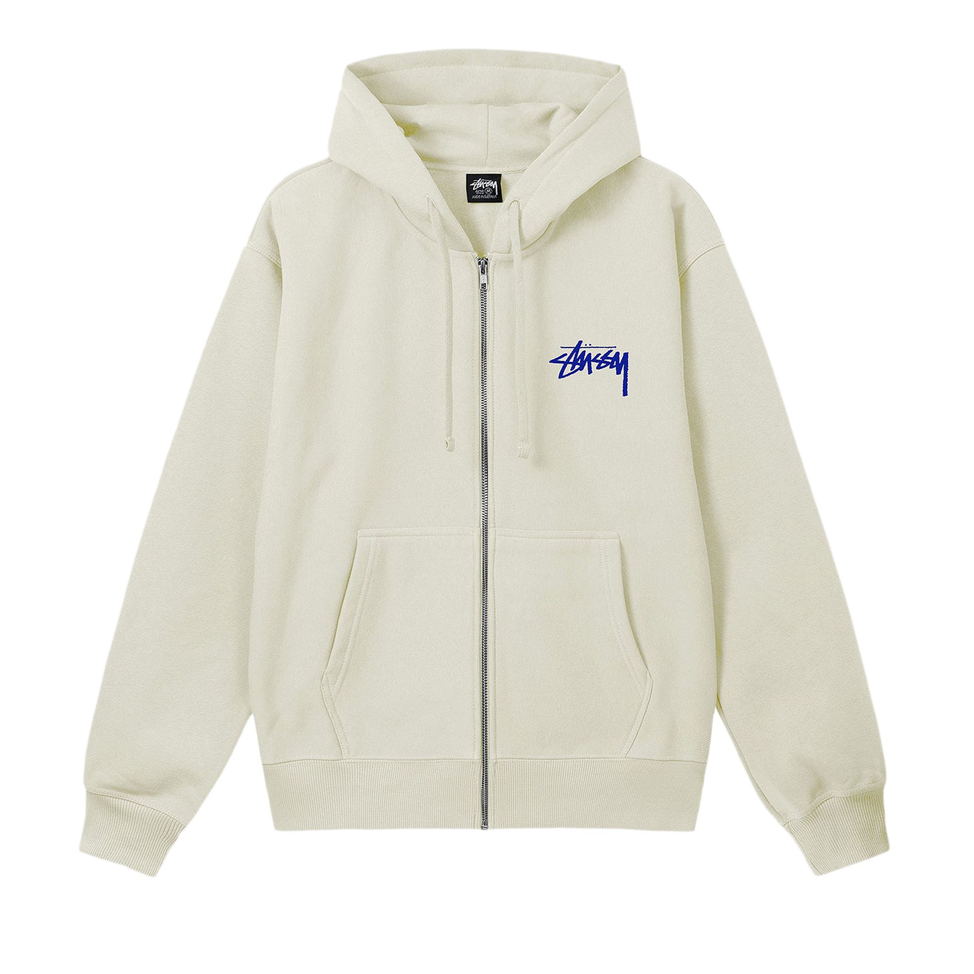 Pre-owned Stussy Sara Zip Hoodie 'stone' In Cream