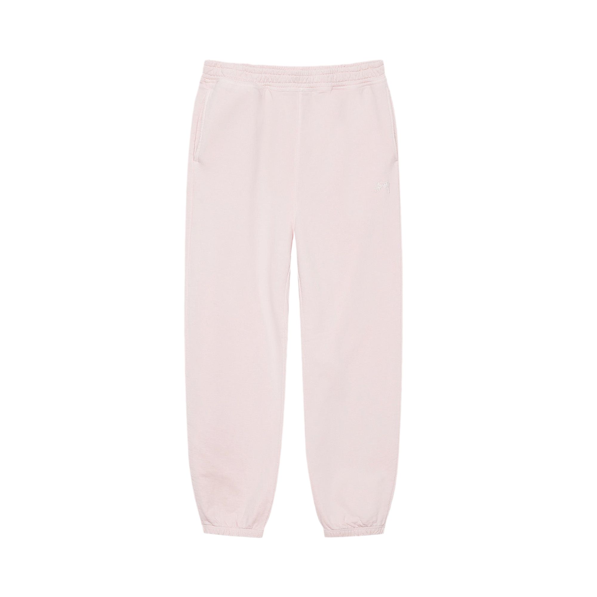 Pre-owned Stussy Overdyed Stock Logo Sweatpant 'light Pink' | Men's Size L