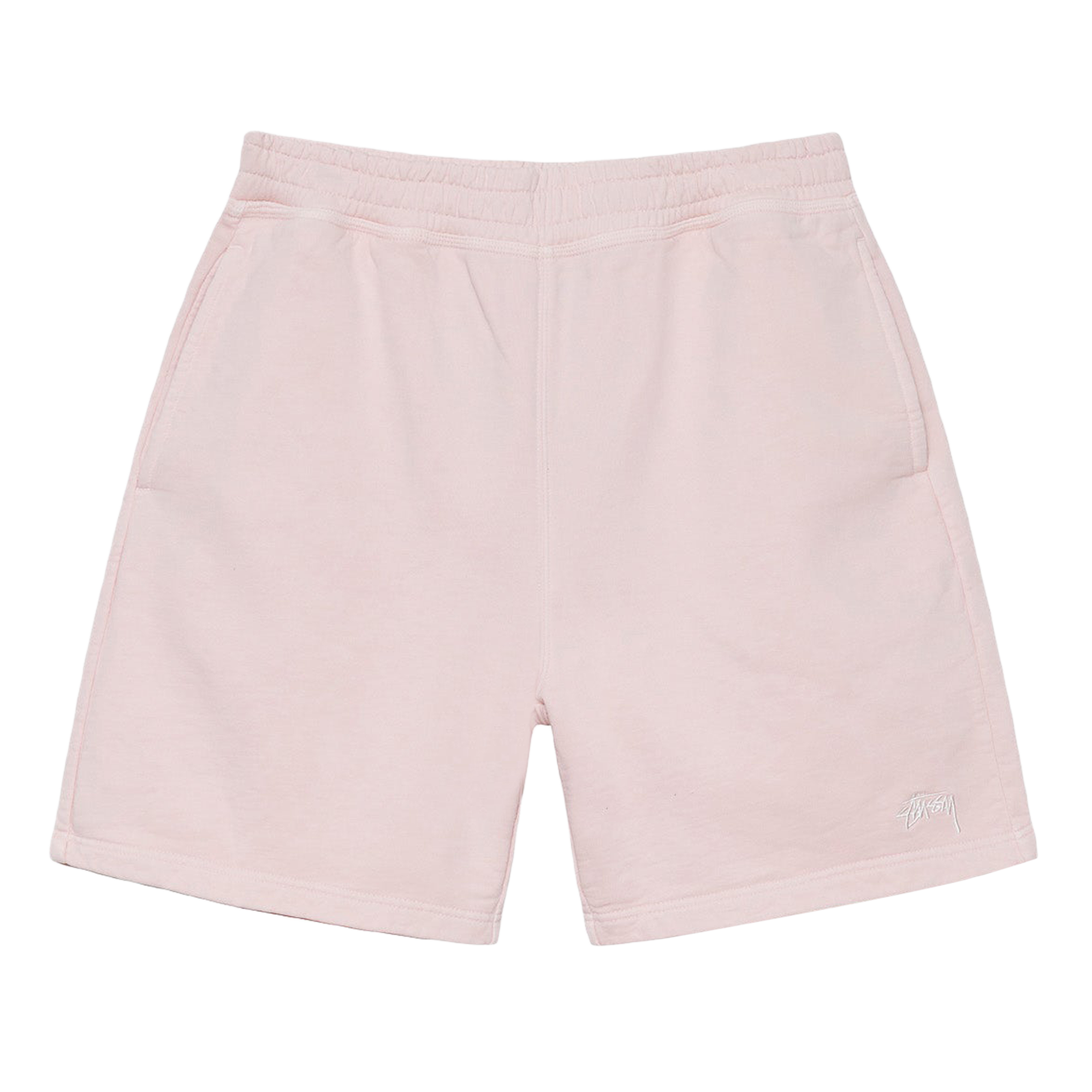 Pre-owned Stussy Overdyed Stock Logo Sweat Short 'light Pink'