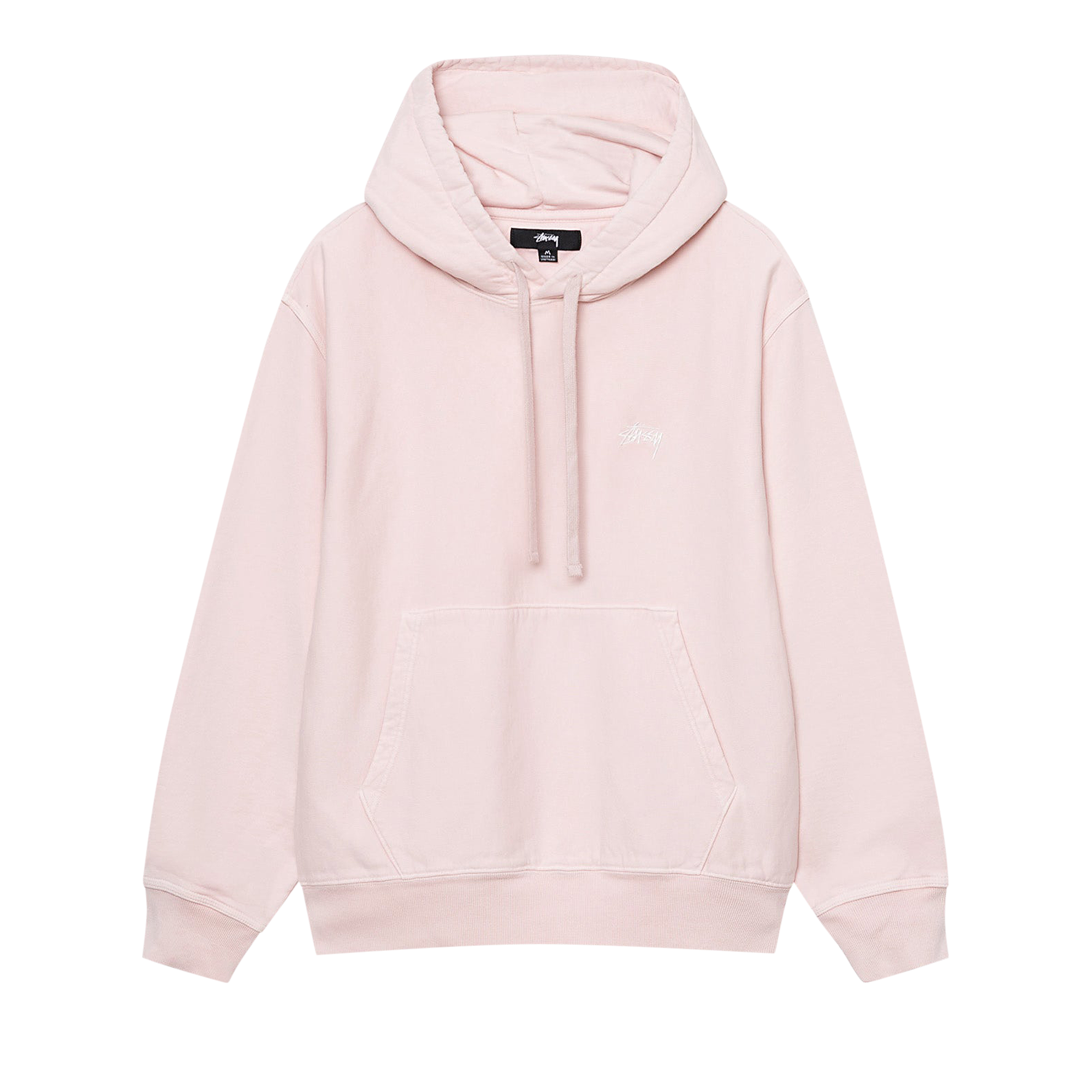 Pre-owned Stussy Overdyed Stock Logo Hoodie 'light Pink'