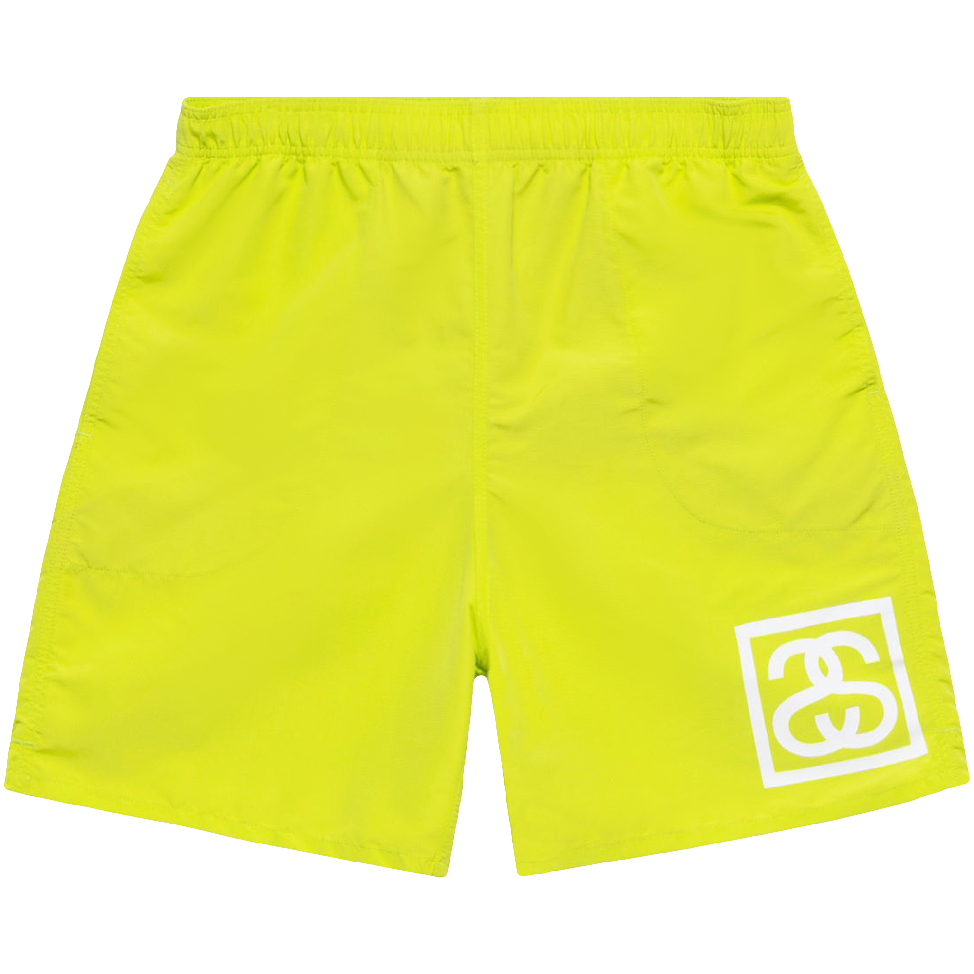 Pre-owned Stussy Ss-link Water Short 'lime' In Yellow