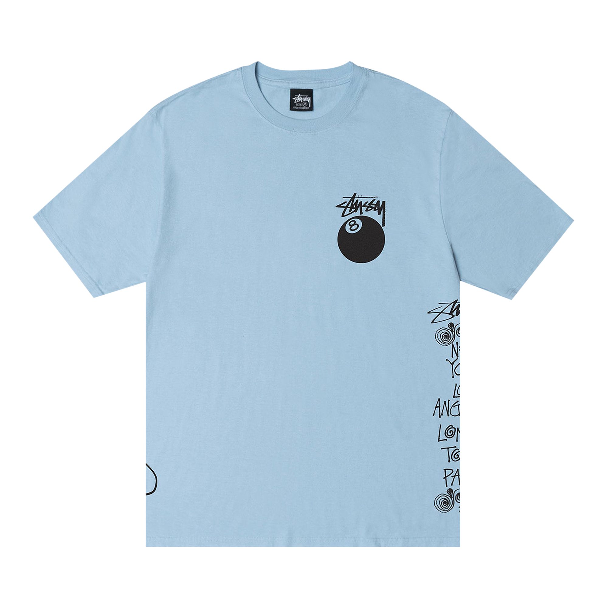Stussy Test Strike Pigment Dyed Tee 'Sky Blue' | Men's Size S