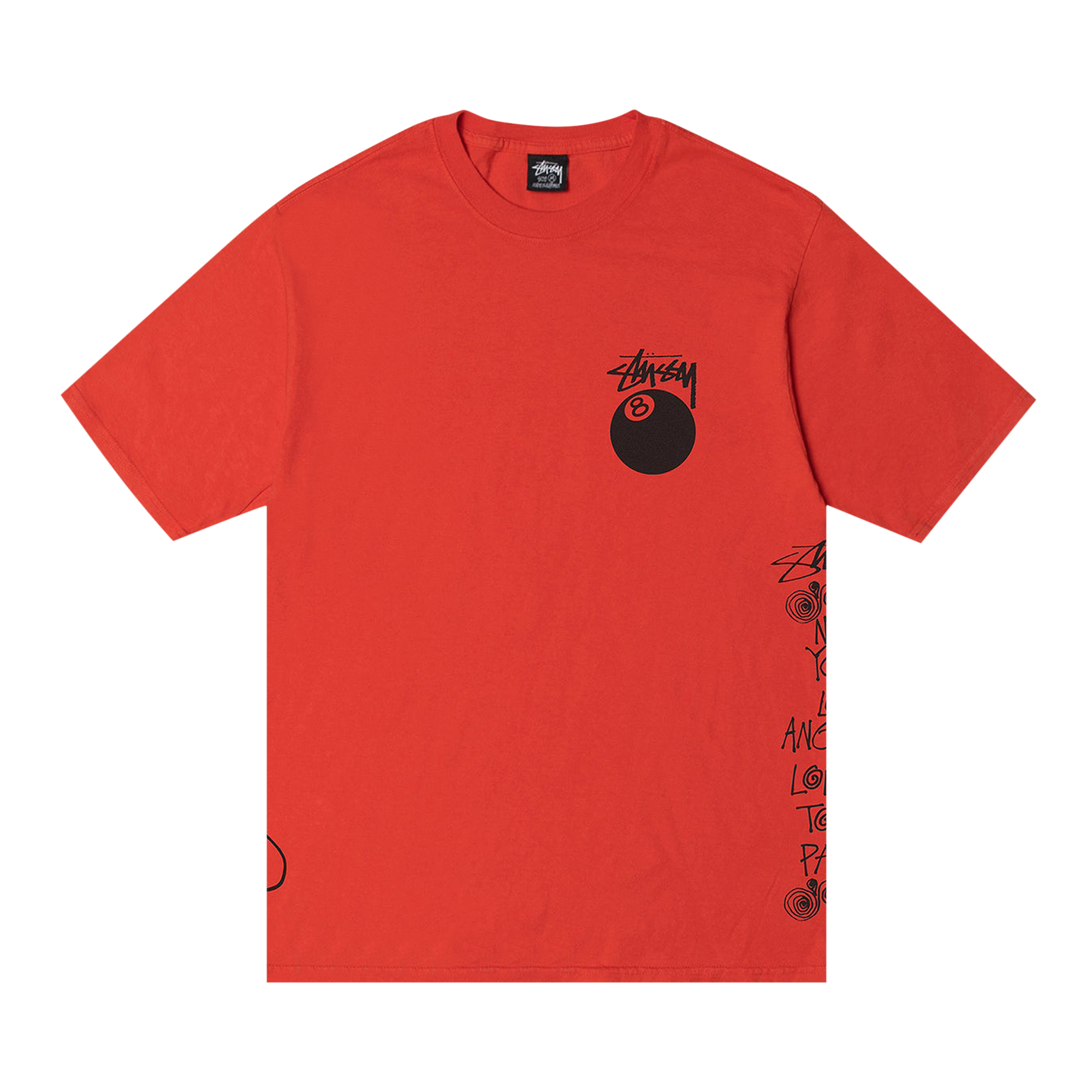 Pre-owned Stussy Test Strike Pigment Dyed Tee 'tomato' In Red