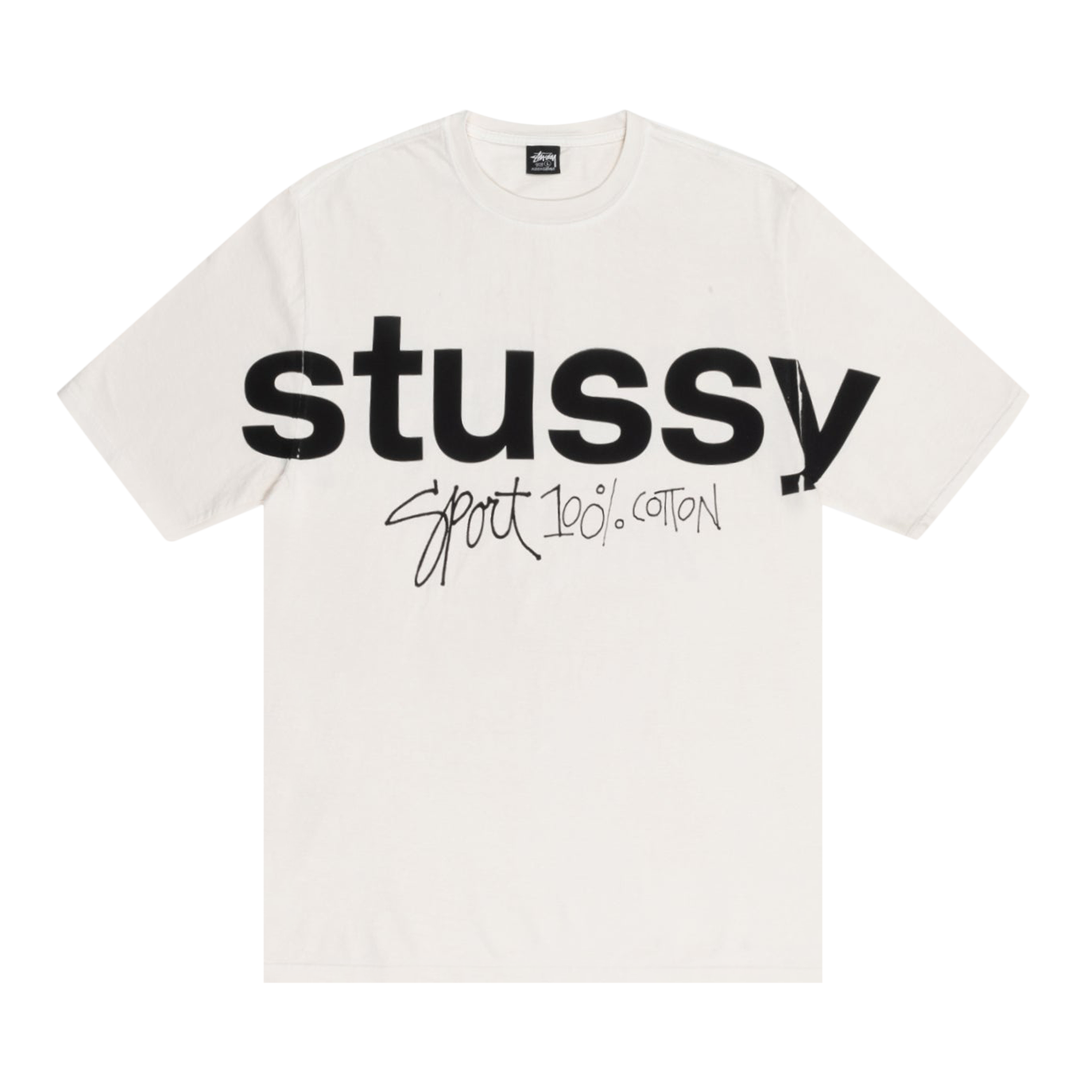 Pre-owned Stussy Sport 100% Pigment Dyed Tee 'natural' In Cream