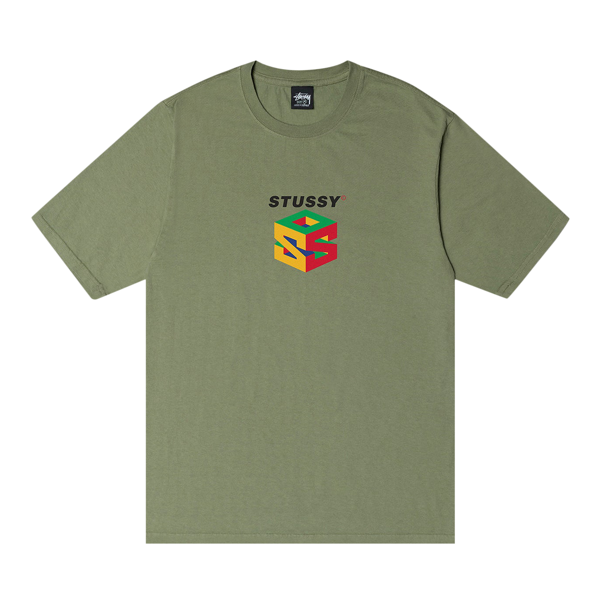 Pre-owned Stussy S64 Pigment Dyed Tee 'artichoke' In Green