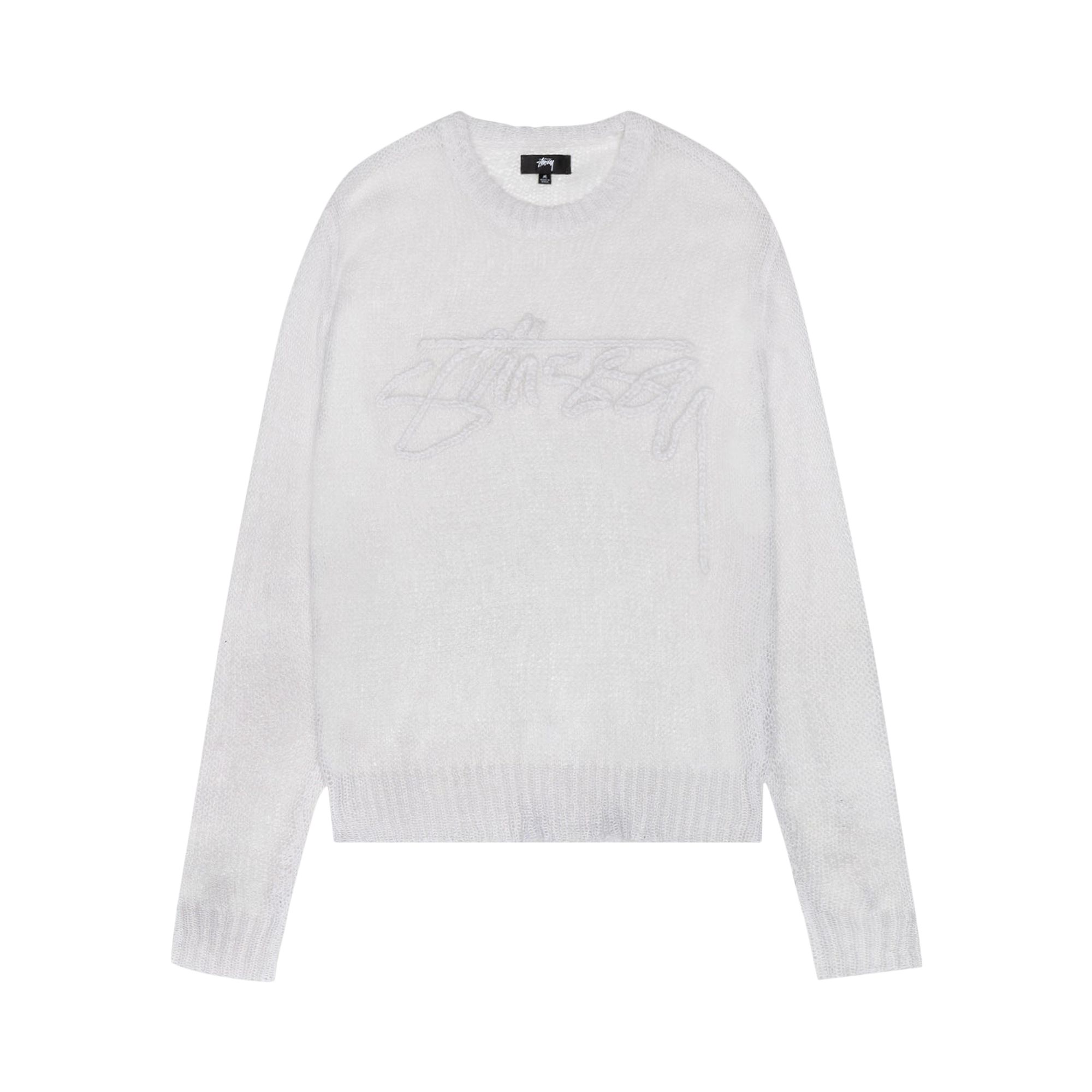 Stussy Loose Knit Logo Sweater 'Bone' | White | Men's Size M
