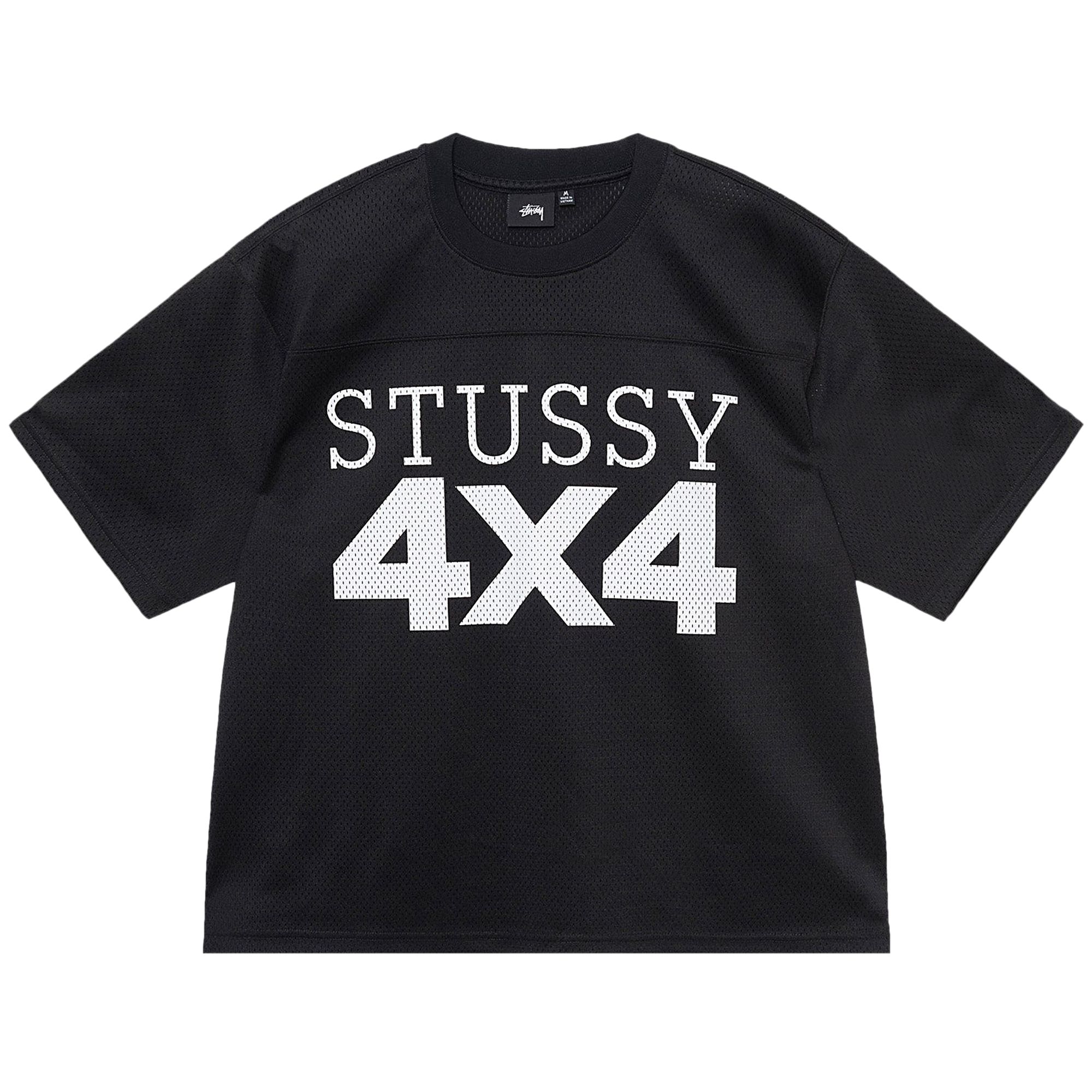 Pre-owned Stussy 4x4 Mesh Football Jersey 'black'