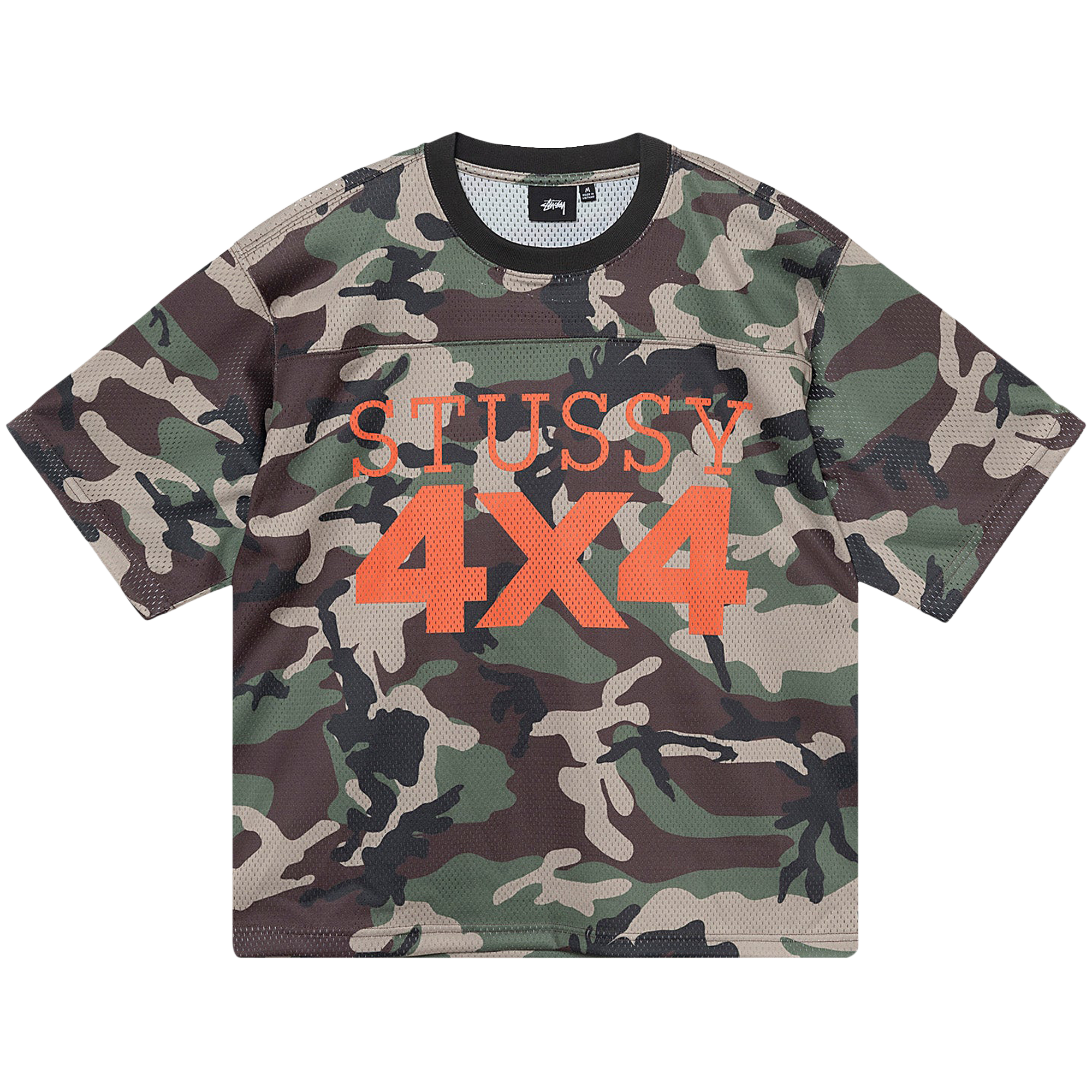 Pre-owned Stussy 4x4 Mesh Football Jersey 'camo' In Multi-color