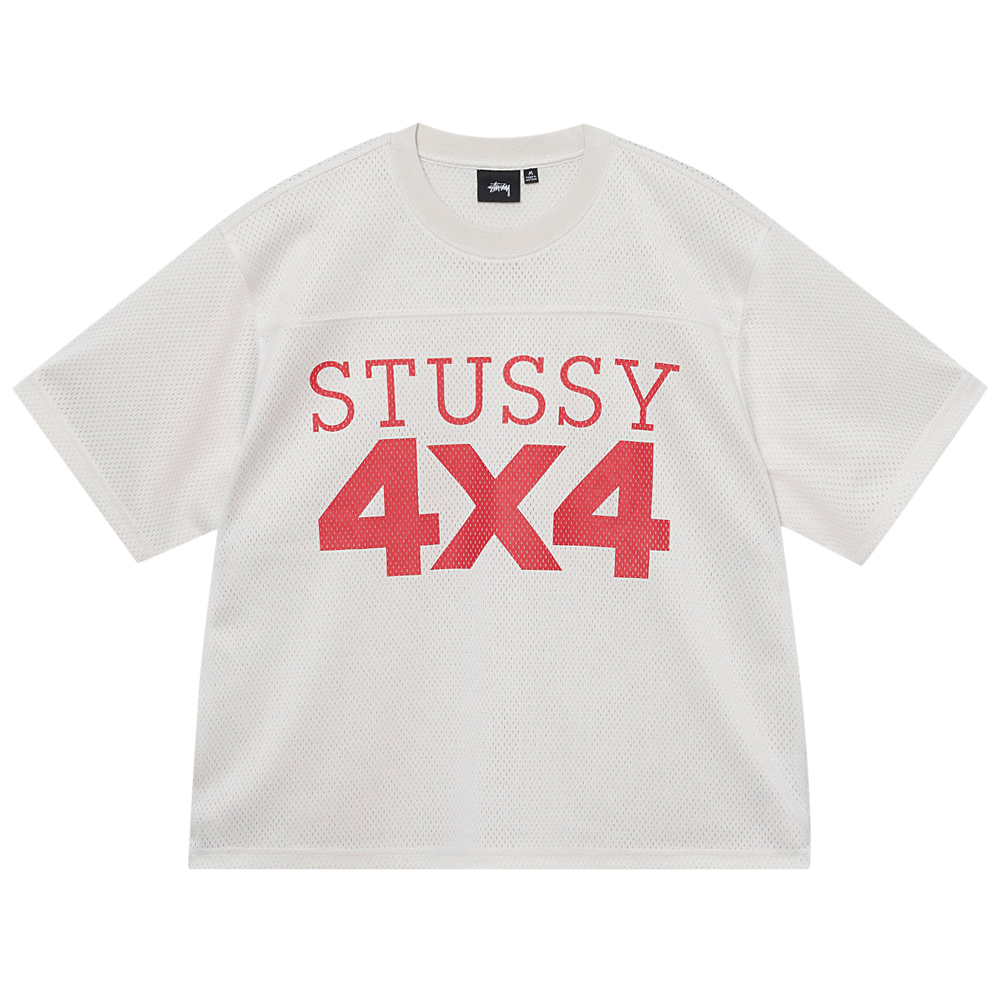 Pre-owned Stussy 4x4 Mesh Football Jersey 'bone' In Cream