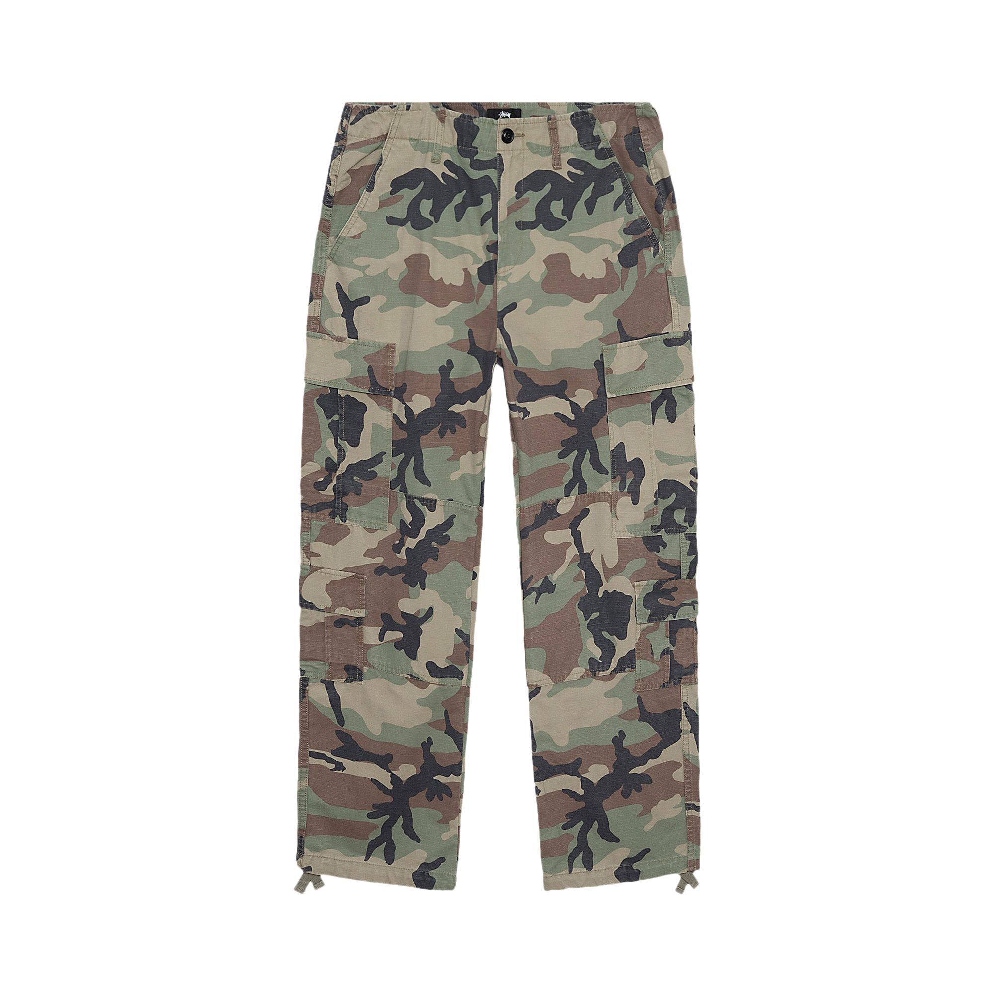 Pre-owned Stussy Ripstop Surplus Cargo 'camo' In Multi-color