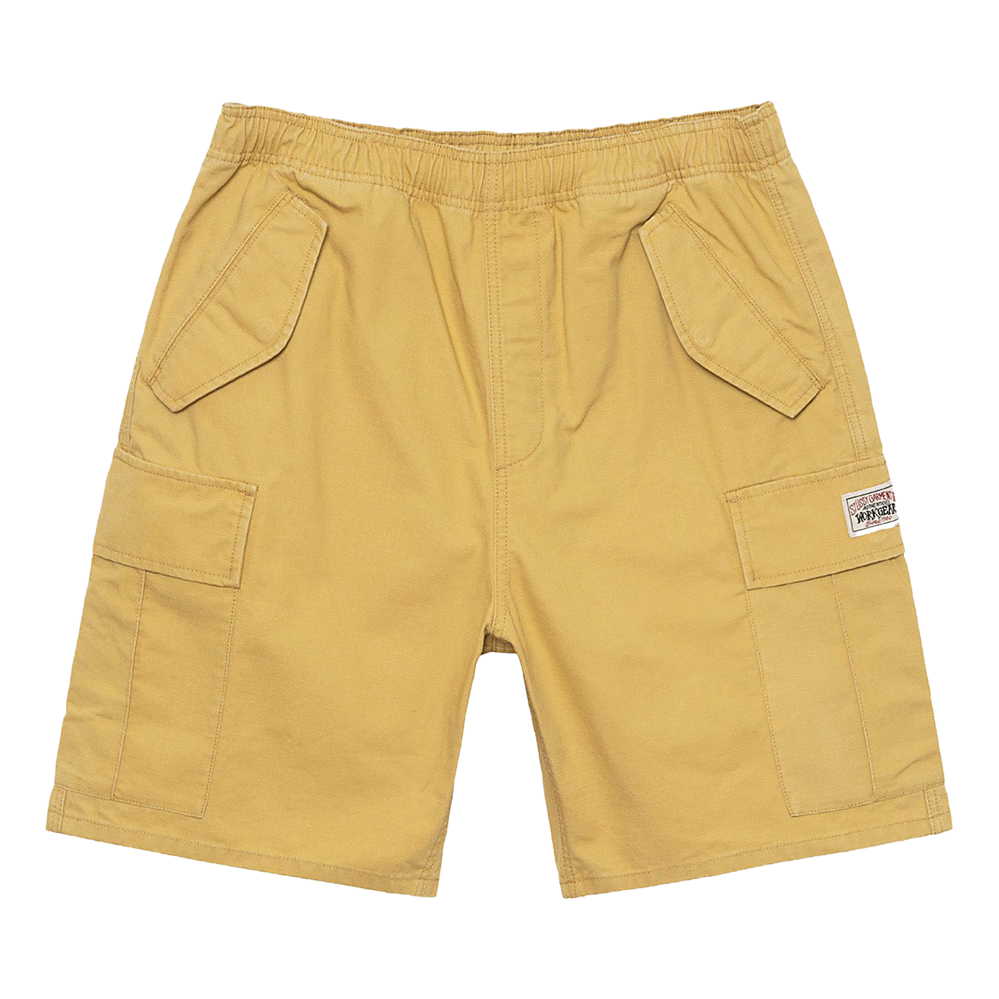 Pre-owned Stussy Ripstop Cargo Beach Short 'sulphur' In Yellow