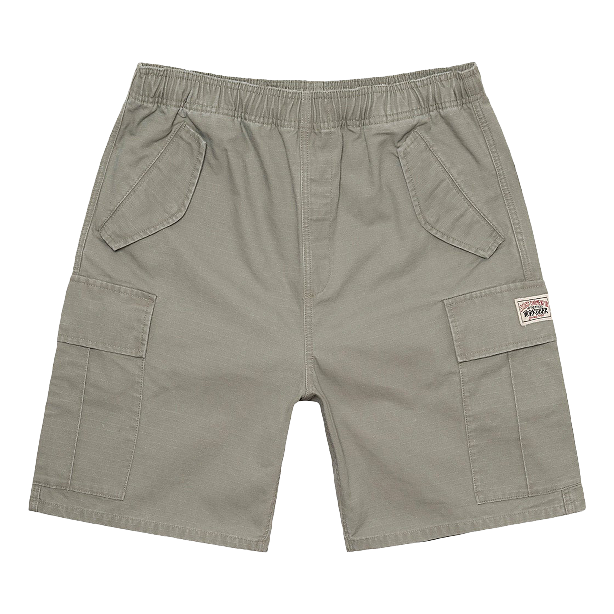 Pre-owned Stussy Ripstop Cargo Beach Short 'olive' In Green