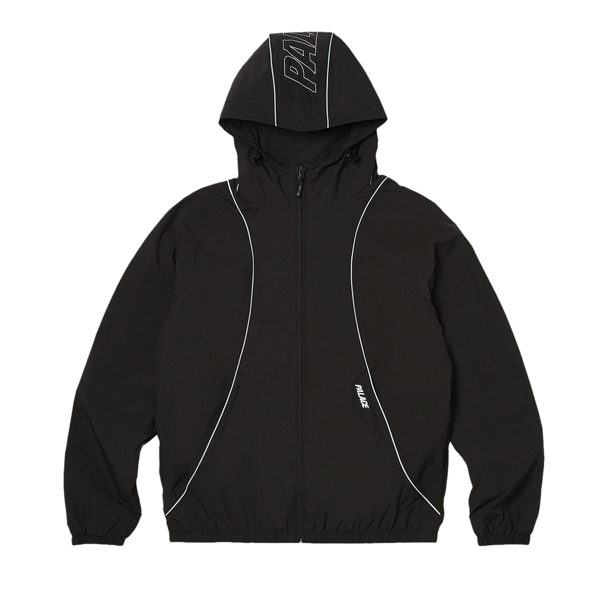 Pre-owned Palace Font Zip Shell Jacket 'black' | Men's Size Xl