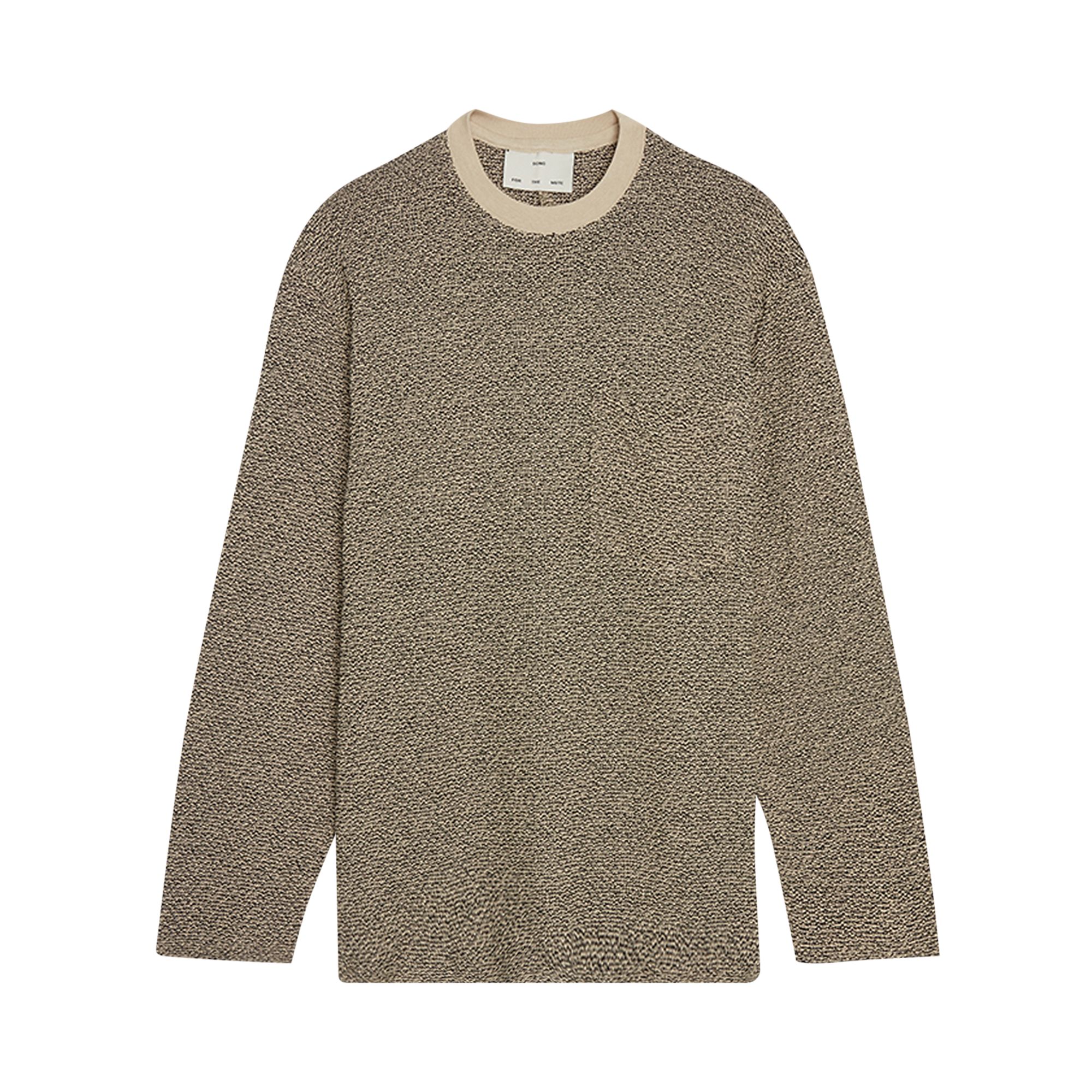 Pre-owned Song For The Mute Towel Raw Crewneck Pullover 'black/sand' | Multi-color | Men's Size 46