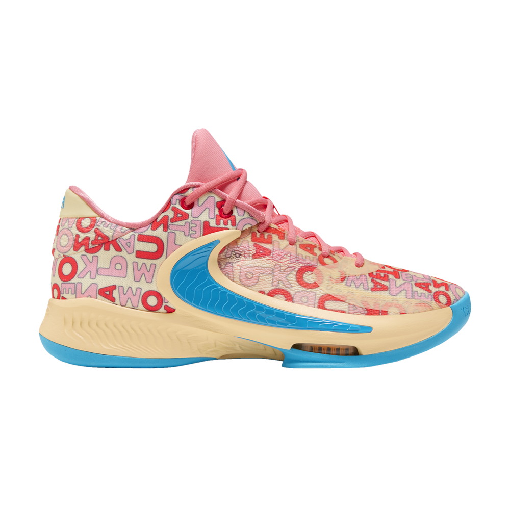 Pre-owned Nike Zoom Freak 4 Ep 'letter Bros - Coral' In Pink