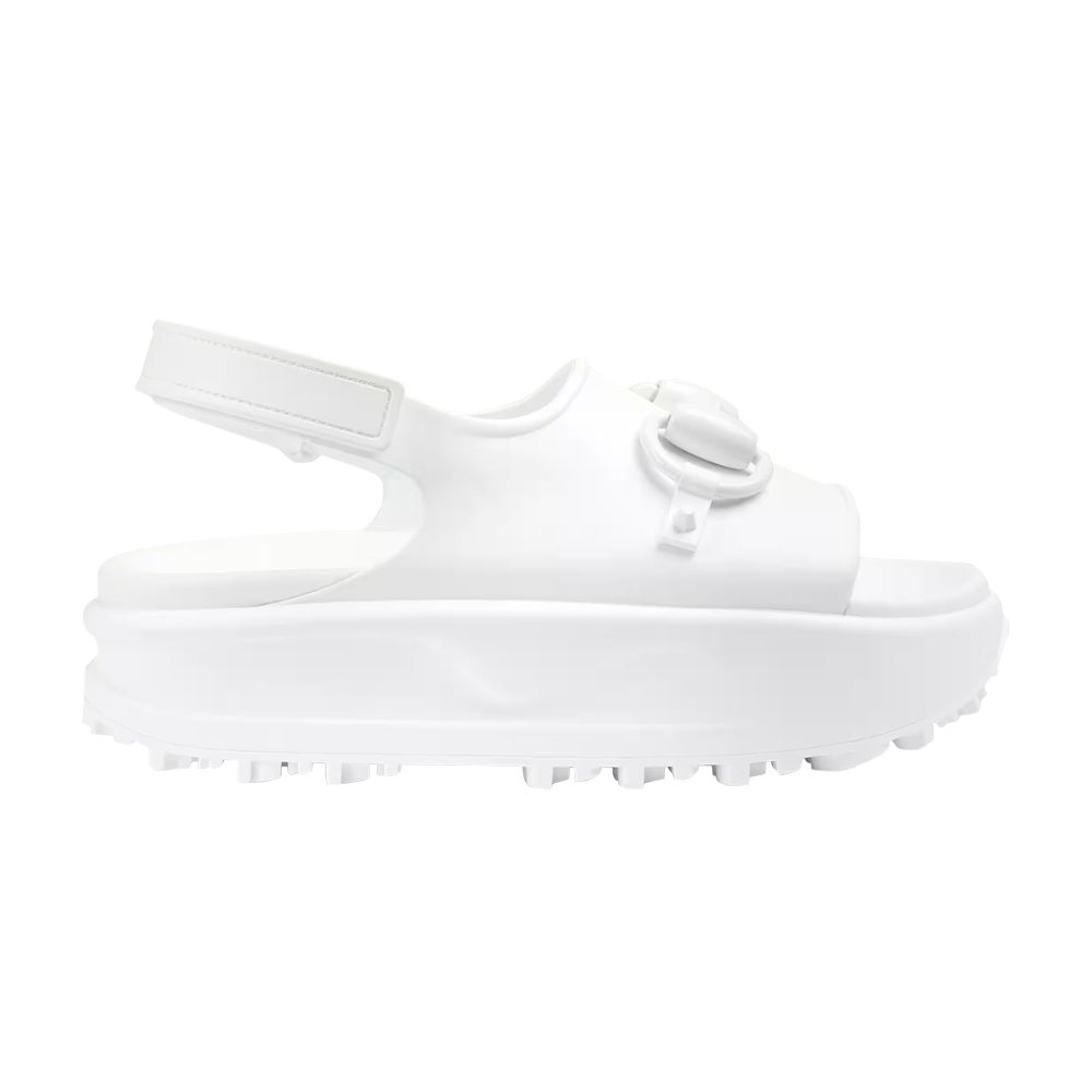 Pre-owned Gucci Wmns Horsebit Flatform Sandal 'white'