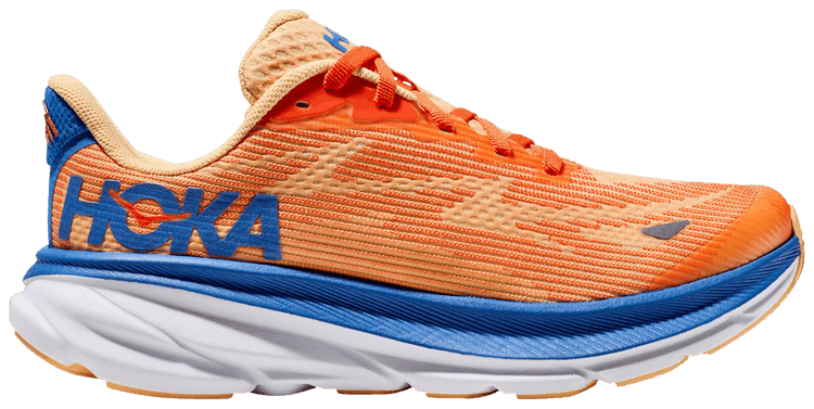 HOKA Clifton 9 Kids Vibrant Orange Impala