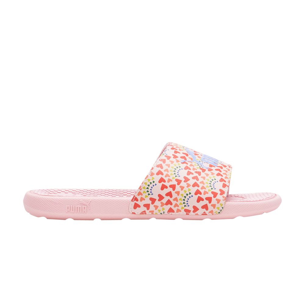 Pre-owned Puma Cool Cat Slide Big Kid 'rainbow Sunset' | Pink | Kid's Size 7