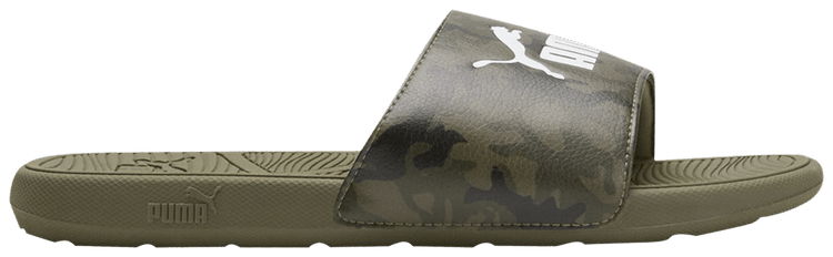 Puma Cool Cat 20 Slide Camo   Dark Olive