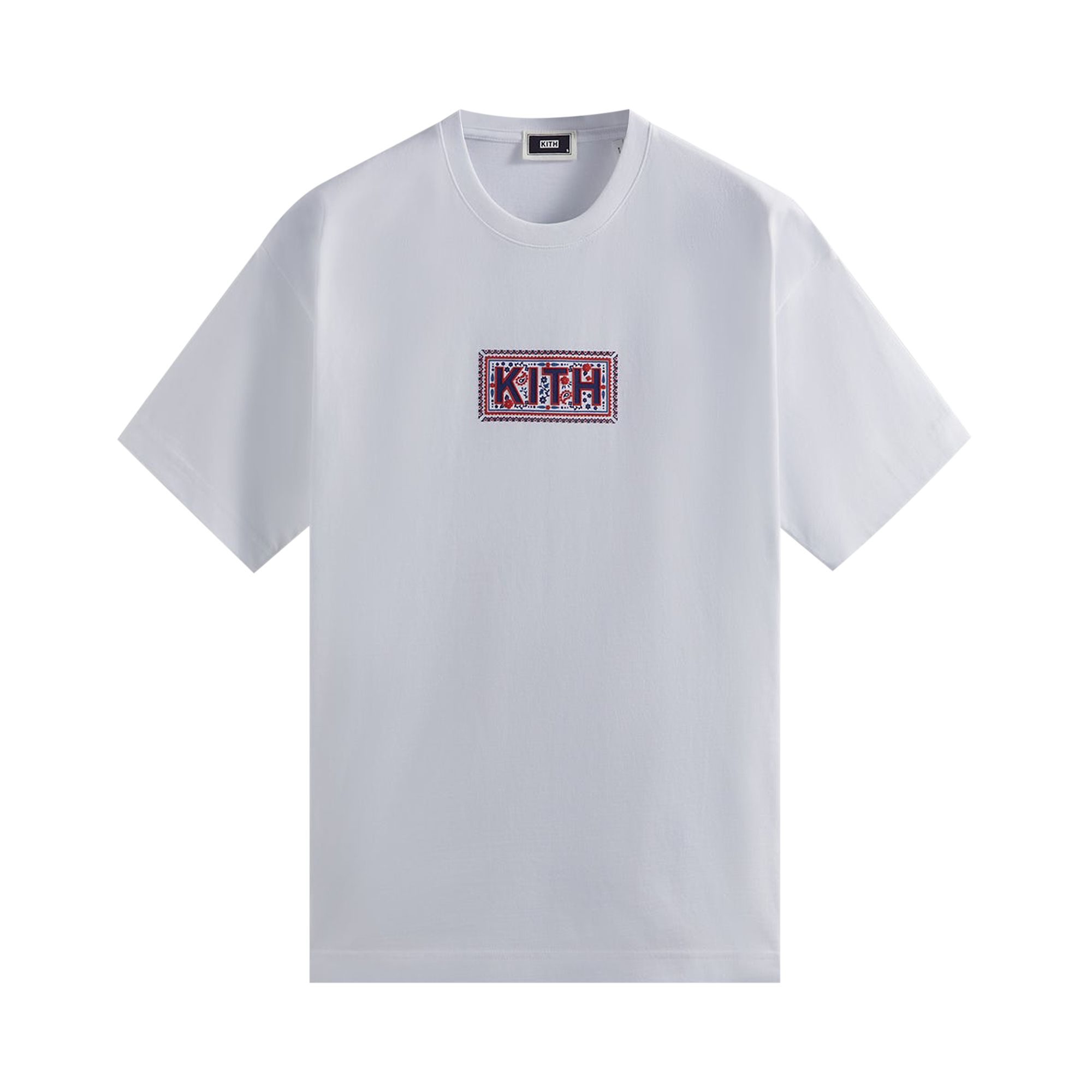 Kith Needlepoint Classic Logo Tee 'White' | Men's Size M