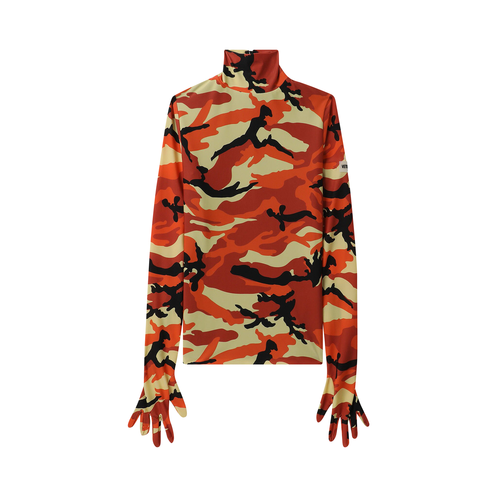 Pre-owned Vetements Camo Styling Dress With Gloves 'orange'