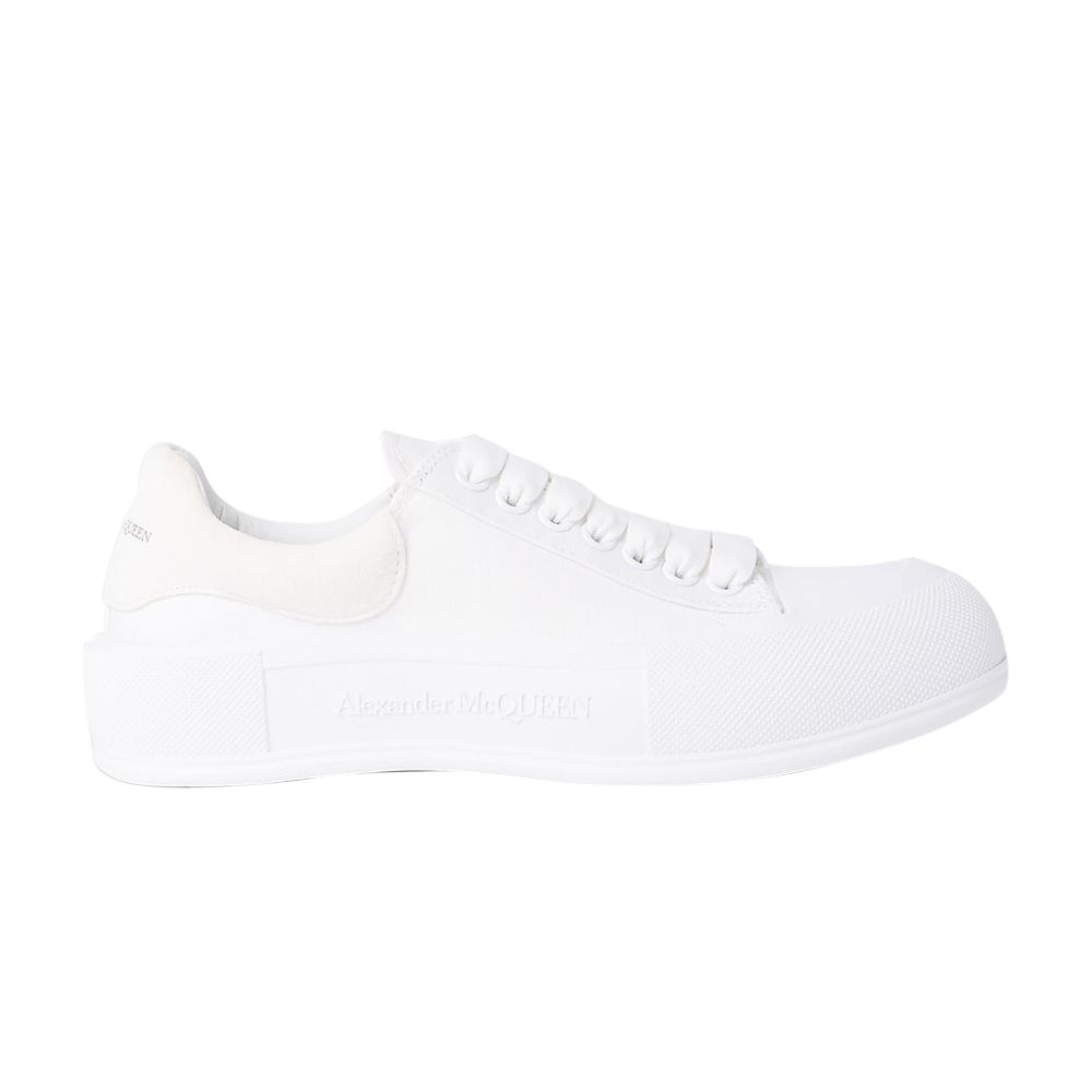 Pre-owned Alexander Mcqueen Wmns Deck Lace-up Plimsoll 'white' 2022 | Women's Size 36.5