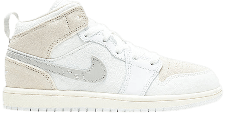 Air Jordan 1 Mid SE Craft PS Inside Out   White Sail