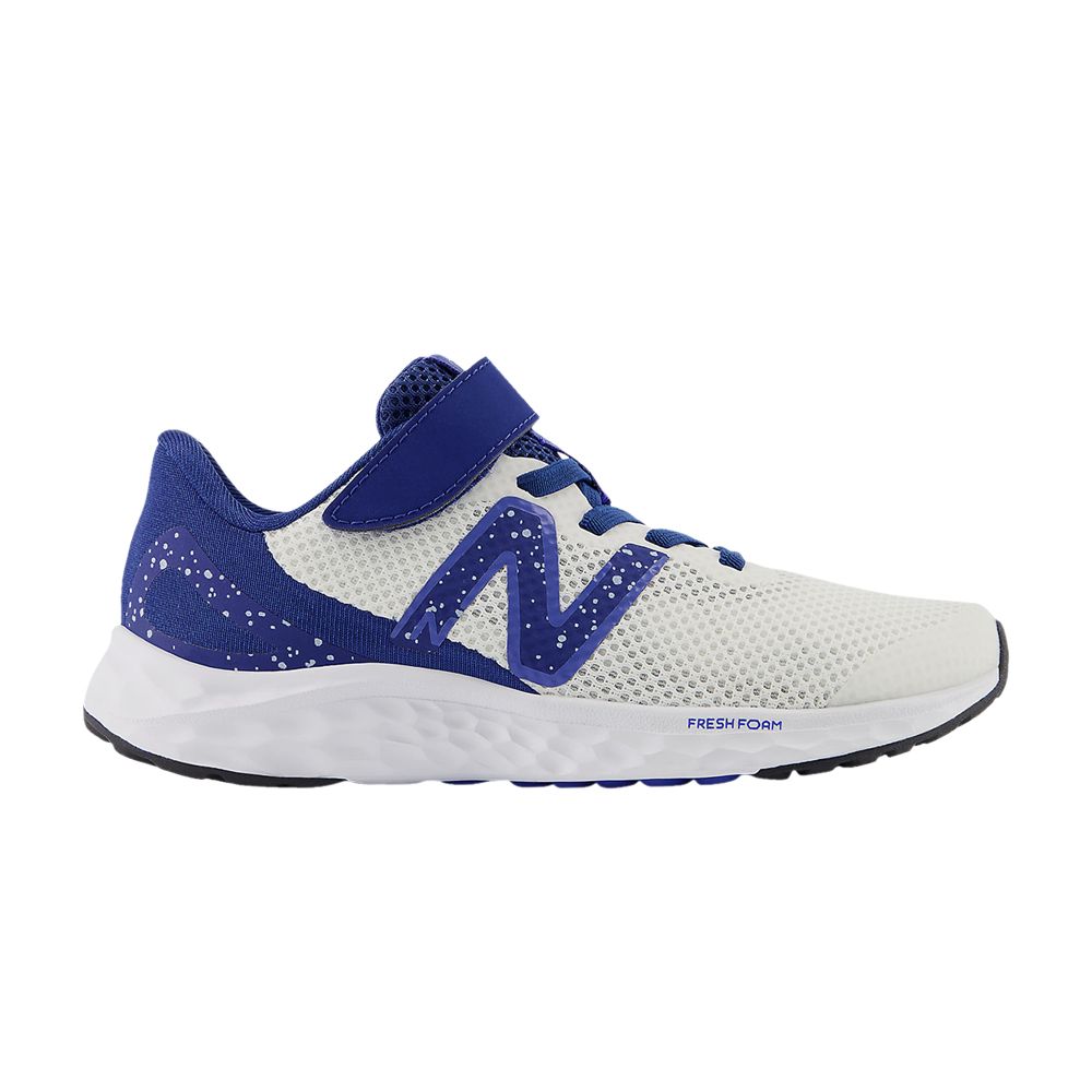 Pre-owned New Balance Fresh Foam Arishi V4 Bungee Lace Little Kid 'white Marine Blue' | Kid's Size 13