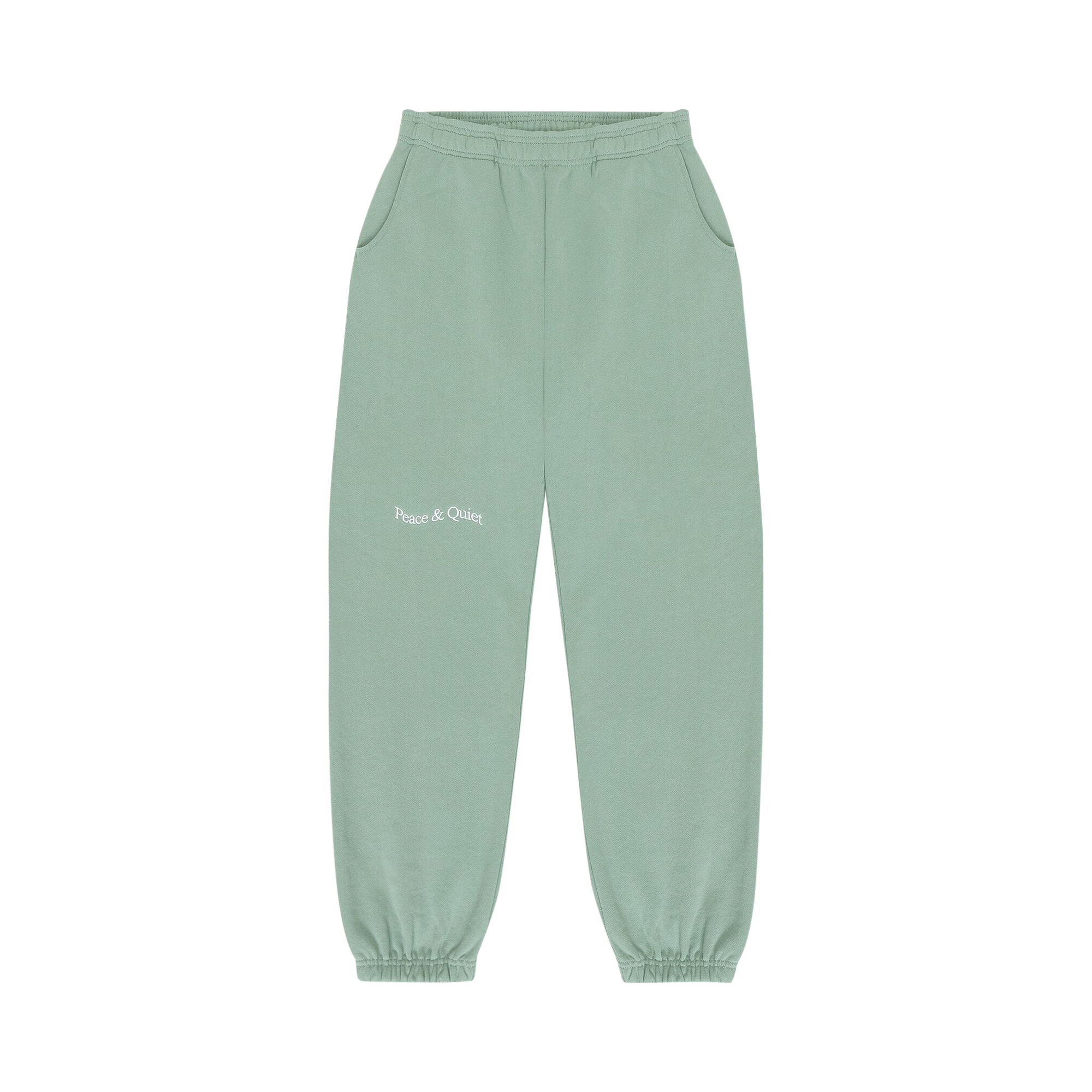 Pre-owned Museum Of Peace And Quiet Museum Of Peace & Quiet Wordmark Sweatpants 'sage' In Green