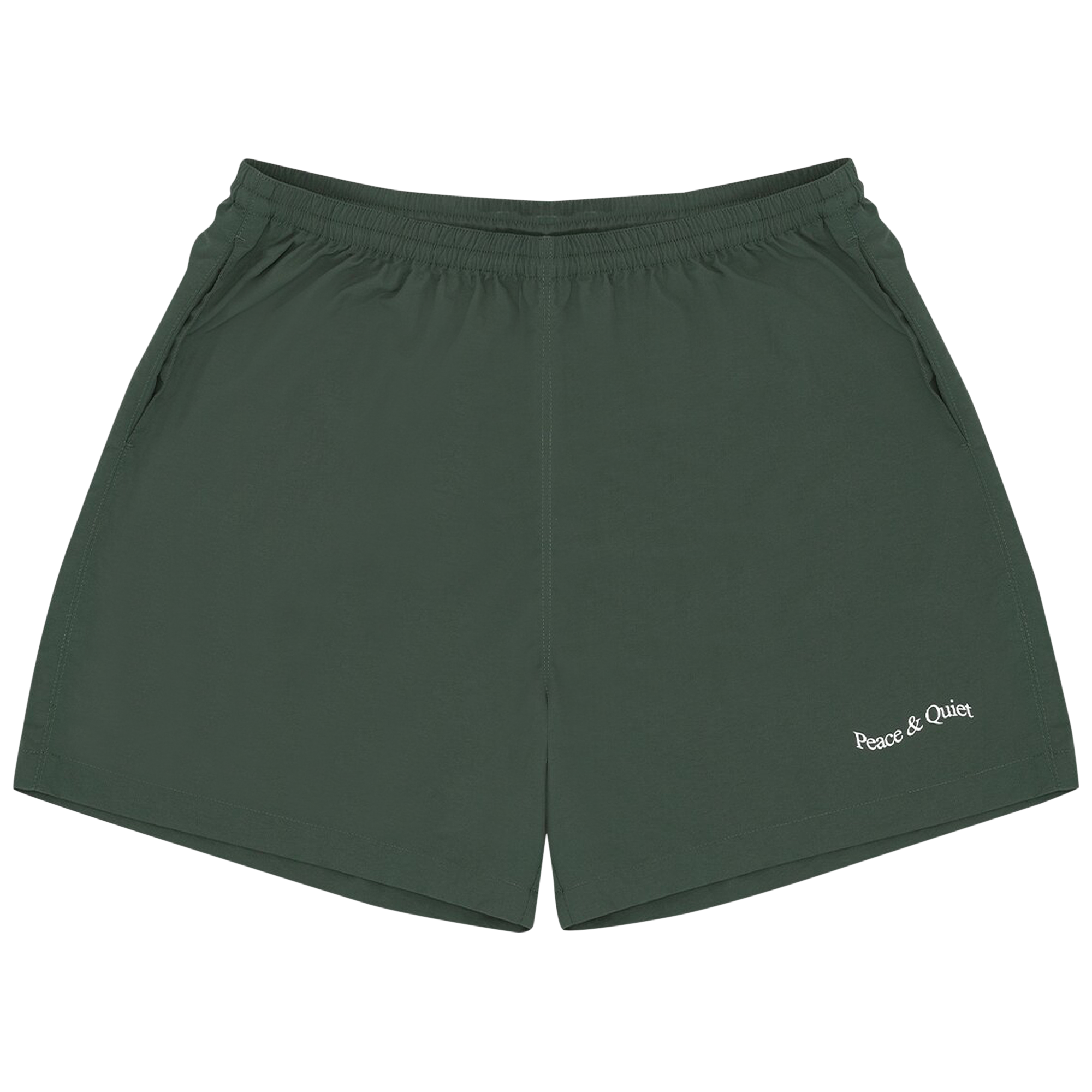 Pre-owned Museum Of Peace And Quiet Museum Of Peace & Quiet Wordmark Sweatshorts 'forest' In Green