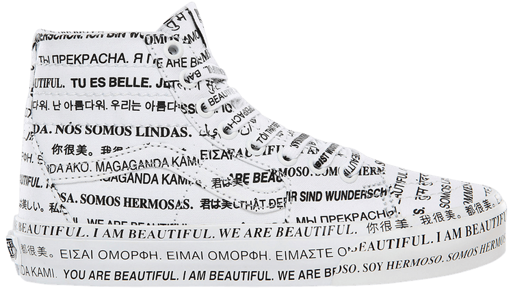 Vans Sk8 Hi Tapered We Are Beautiful   White