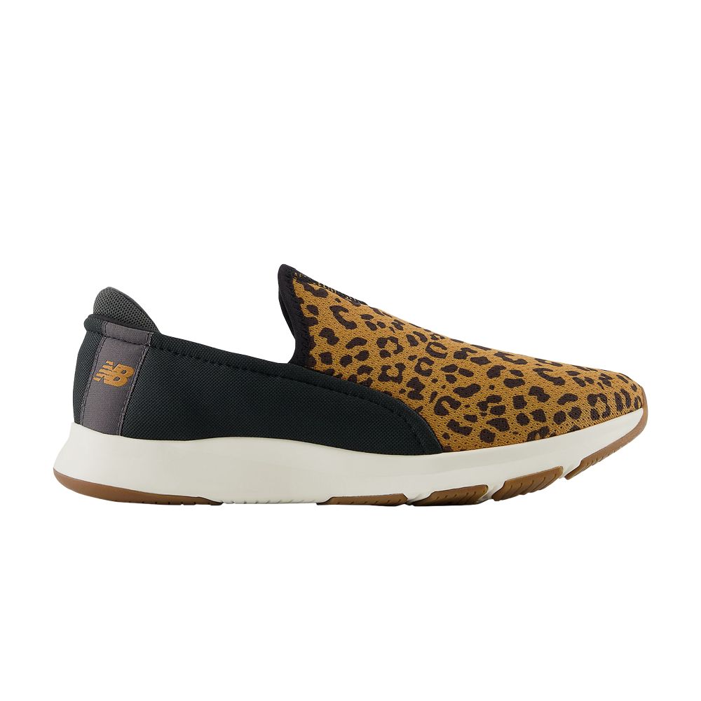 Pre-owned New Balance Wmns Dynasoft Nergize Slip On 'leopard' In Black